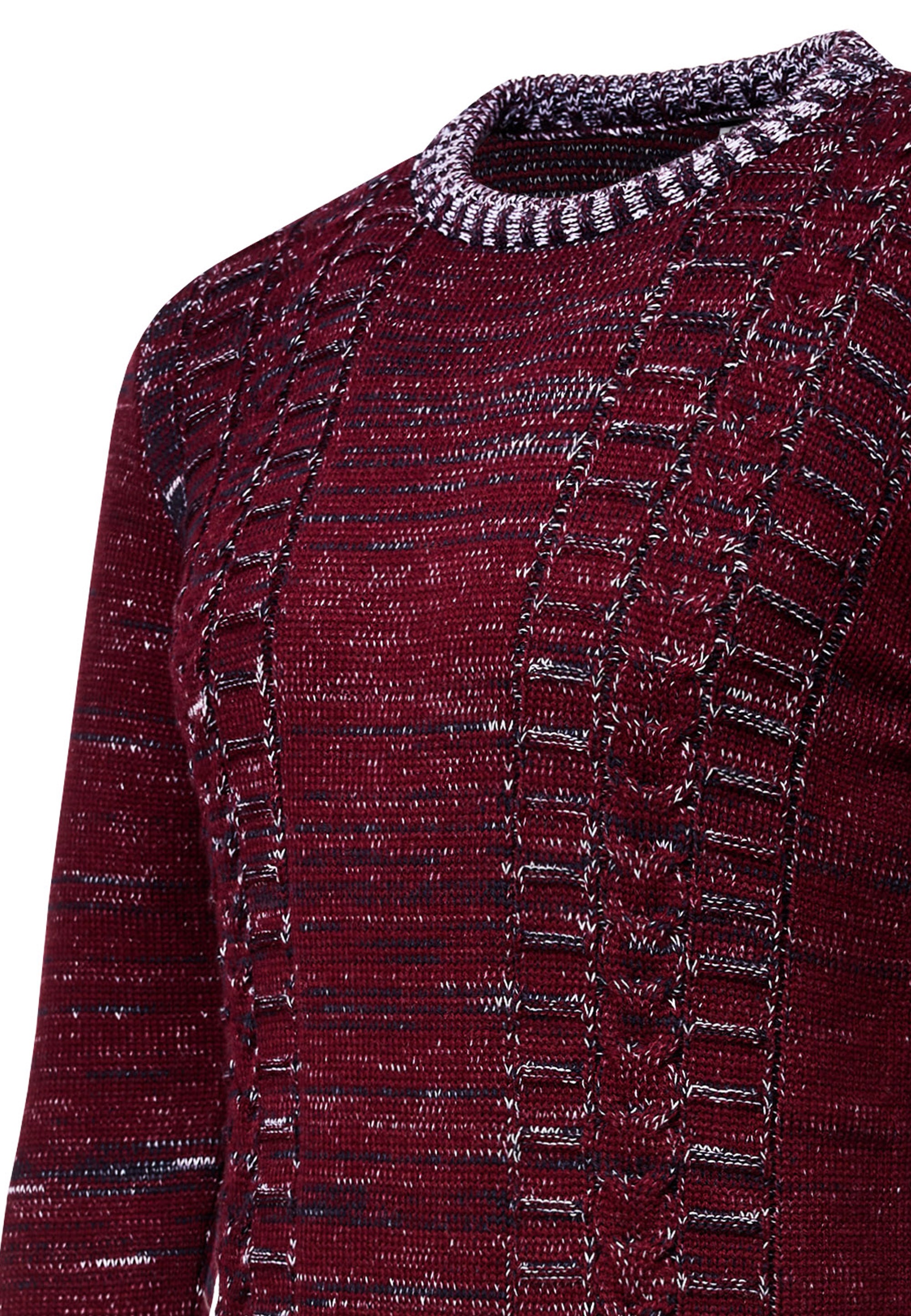 Rusty Neal Strickpullover, mit meliertem Design