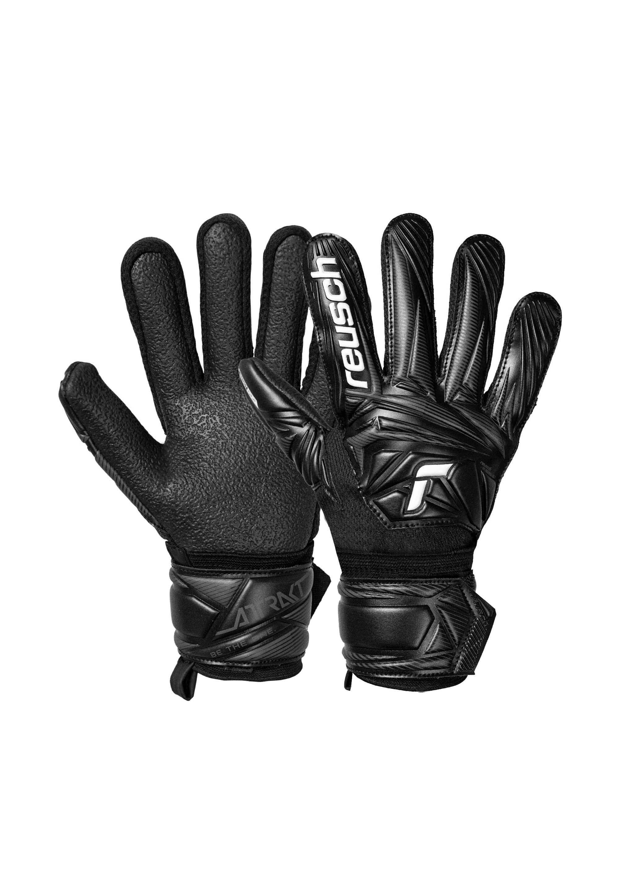 Reusch Torwarthandschuhe "Attrakt Resist Junior" mit speziellem Rauprofil auf der Innenhand