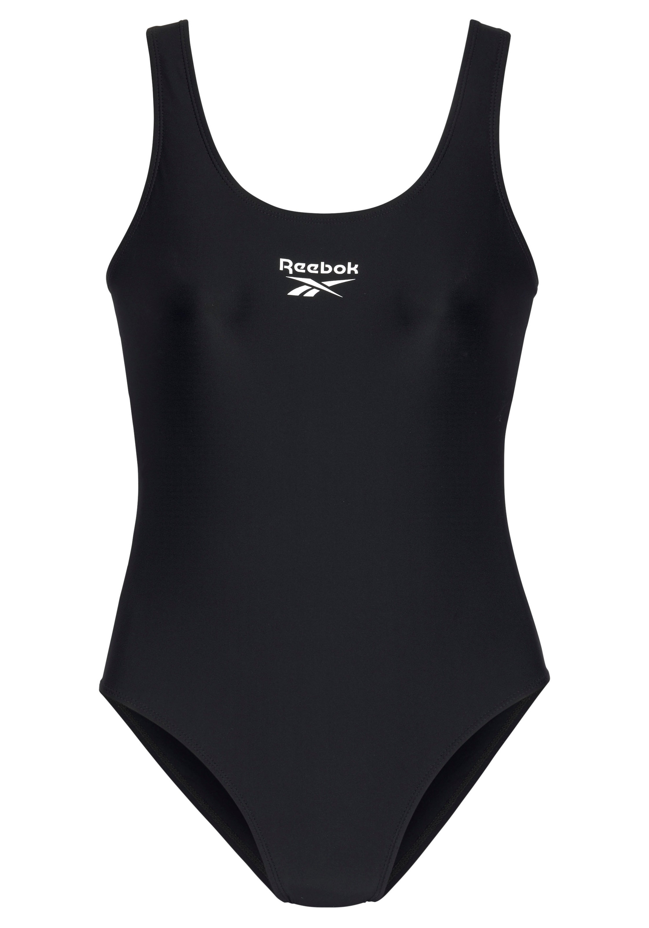 REEBOK Damen Badeanzug ""Adelia"", schwarz, Gr. XS, Obermaterial: 80% Polyamid, 20% Elasthan. Futter: 100% Polyester, Badeanzüge, Racer-Back Cut Out,