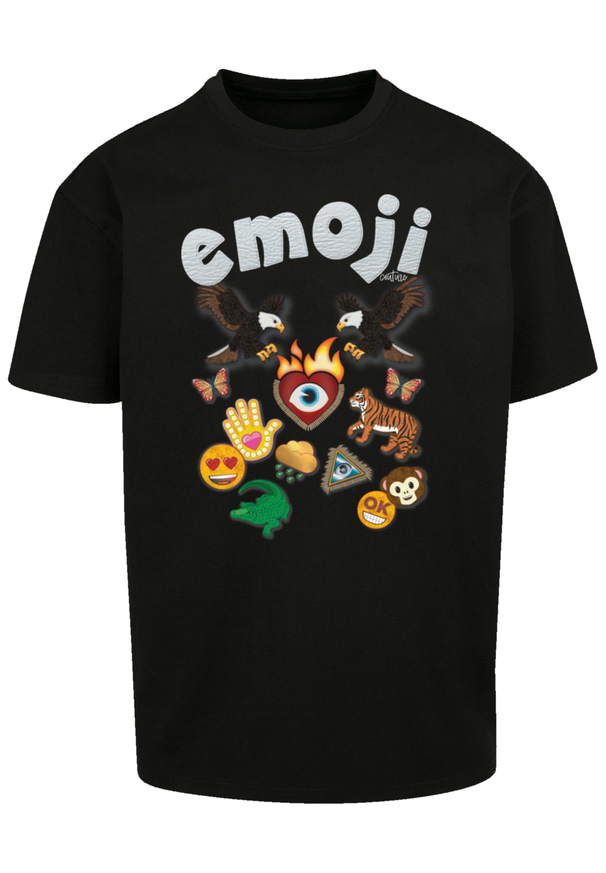 F4NT4STIC T-Shirt "emoji couture logo with icons", Premium Qualität günstig online kaufen