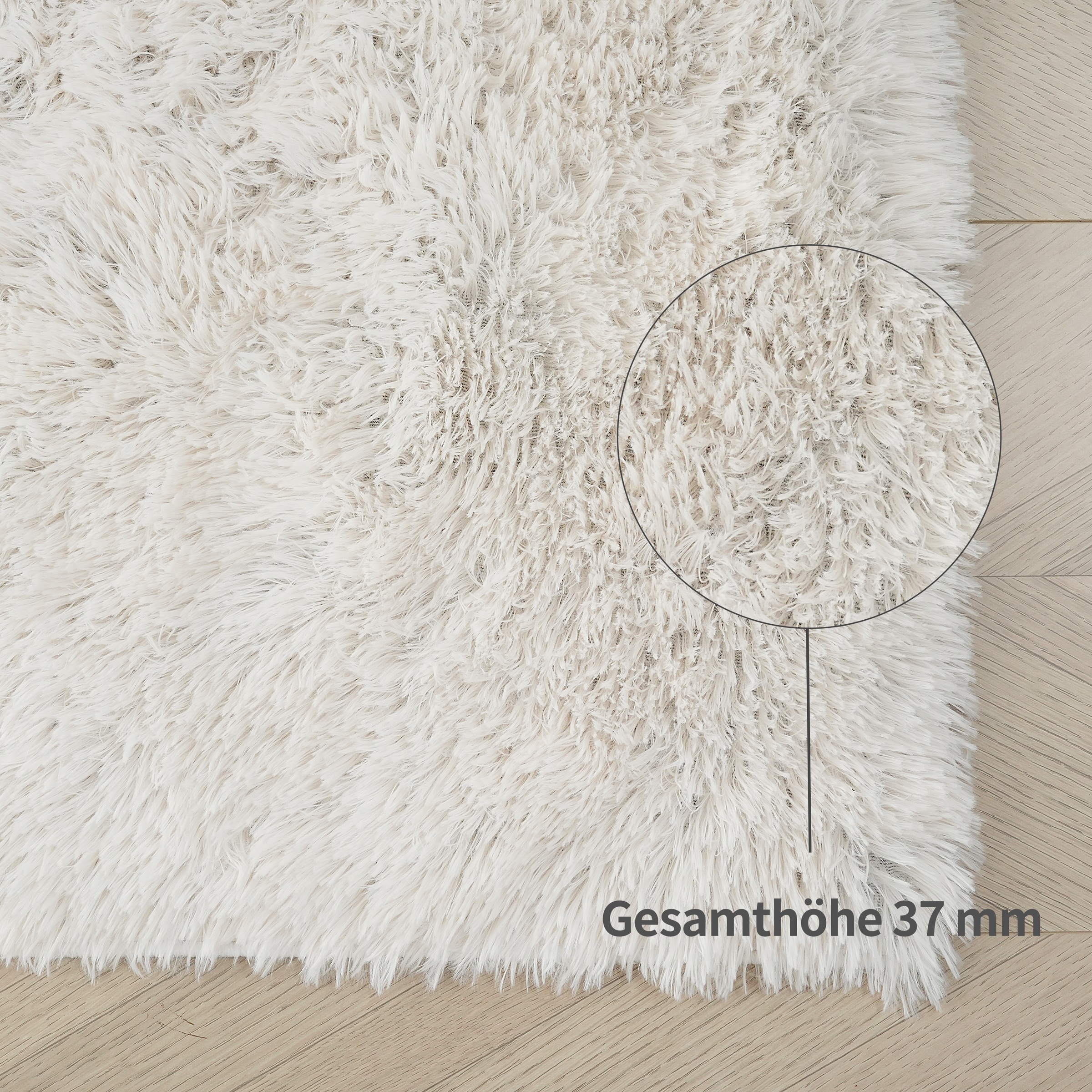 my home Hochflor-Teppich »Leava, besonders weich und kuschelig, leichter Glanz«, rechteckig, 37 mm Höhe, uni, Mikrofaser Teppiche, Wohnzimmer, Schlafzimmer, Esszimmer