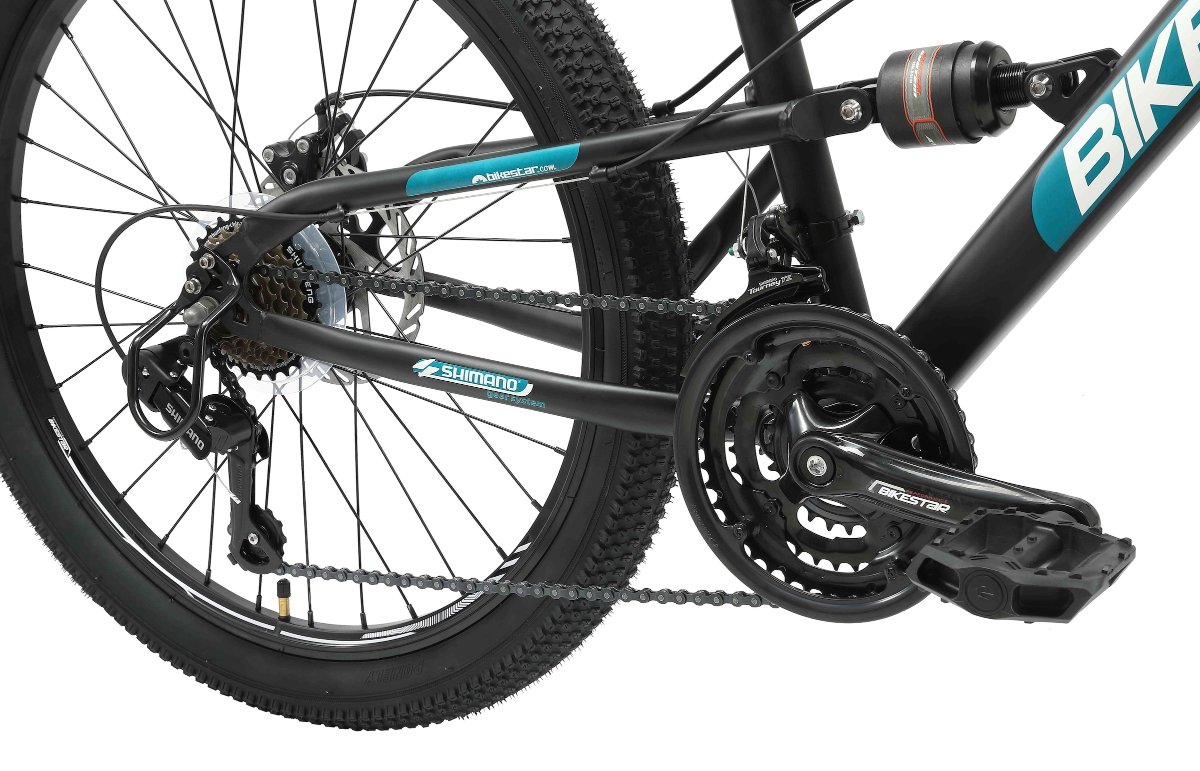 Bikestar Jugendfahrrad, 21 Gang, Shimano, RD-TY21 Schaltwerk, Kettenschaltung