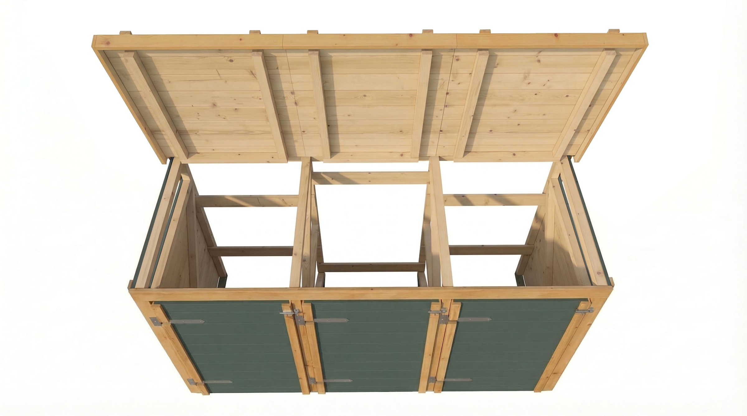 weka Mülltonnenbox »Killarney« Metall pulverbeschichtet, für 3 Mülltonnen, BxTxH: 230x92x127 cm