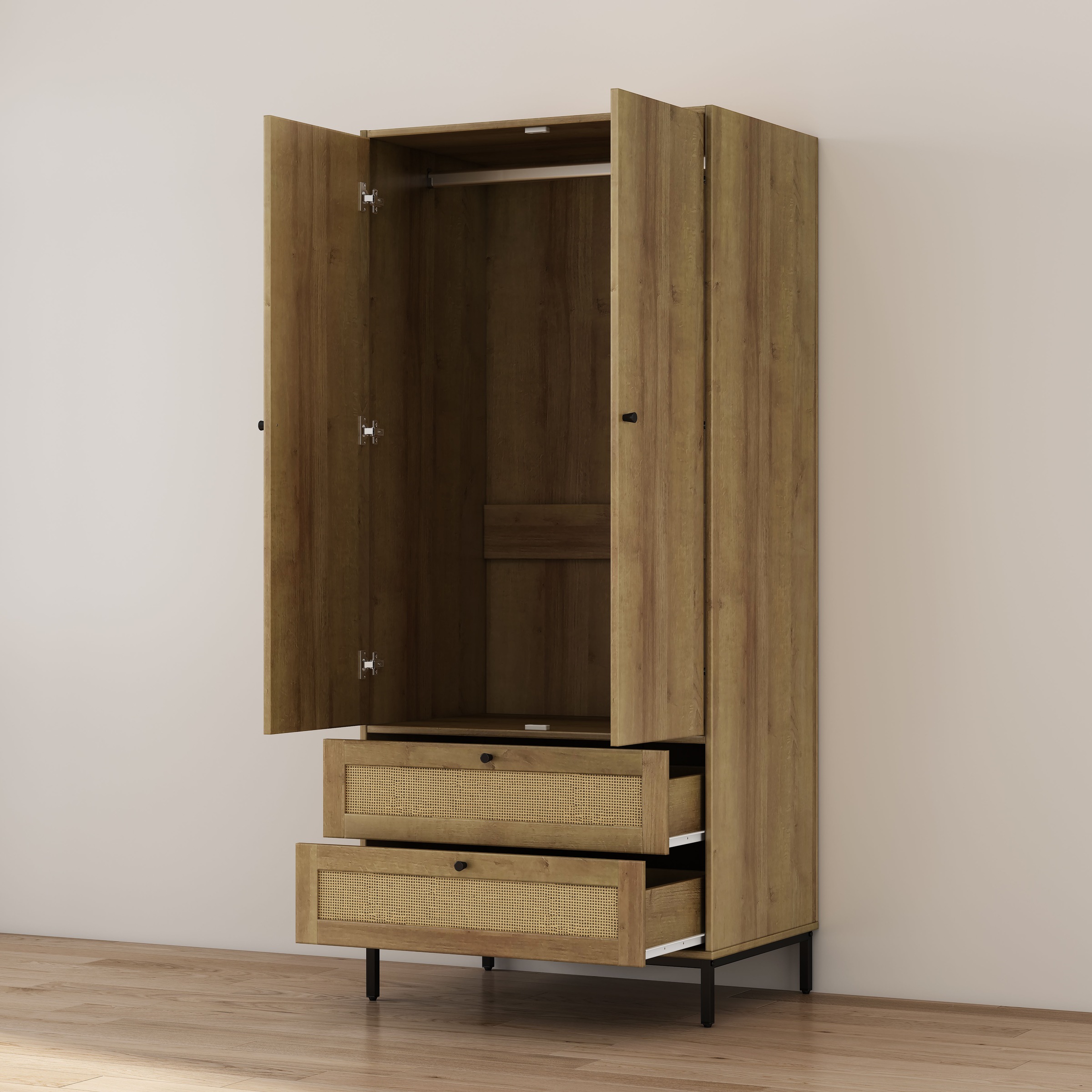 OTTO home Kleiderschrank »Montala Schlafzimmerschrank Garderobe Boho Design Bestseller«