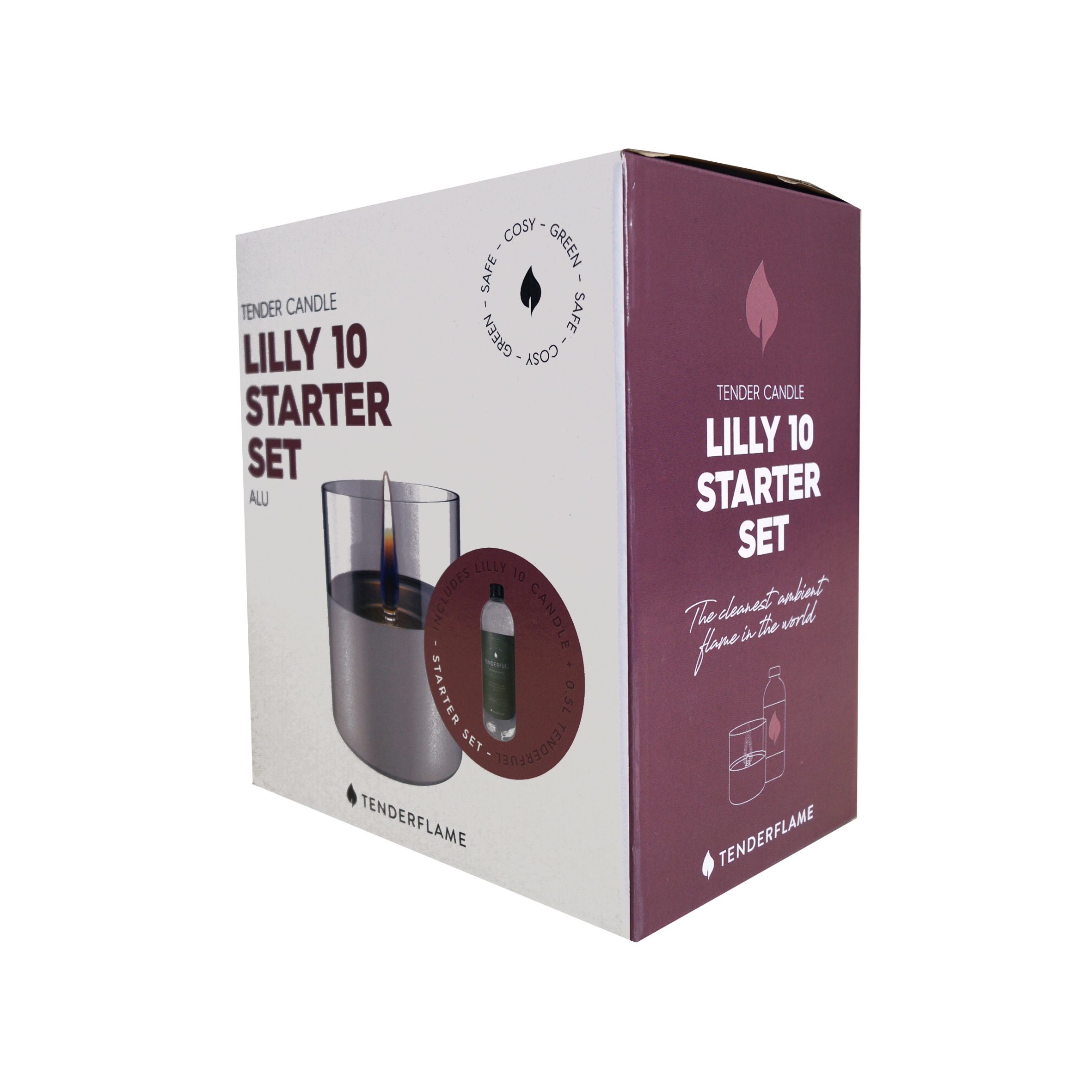 TENDERFLAME Tischfeuer »»Lilly 1« Geschenkset« Rauch- und rußfrei