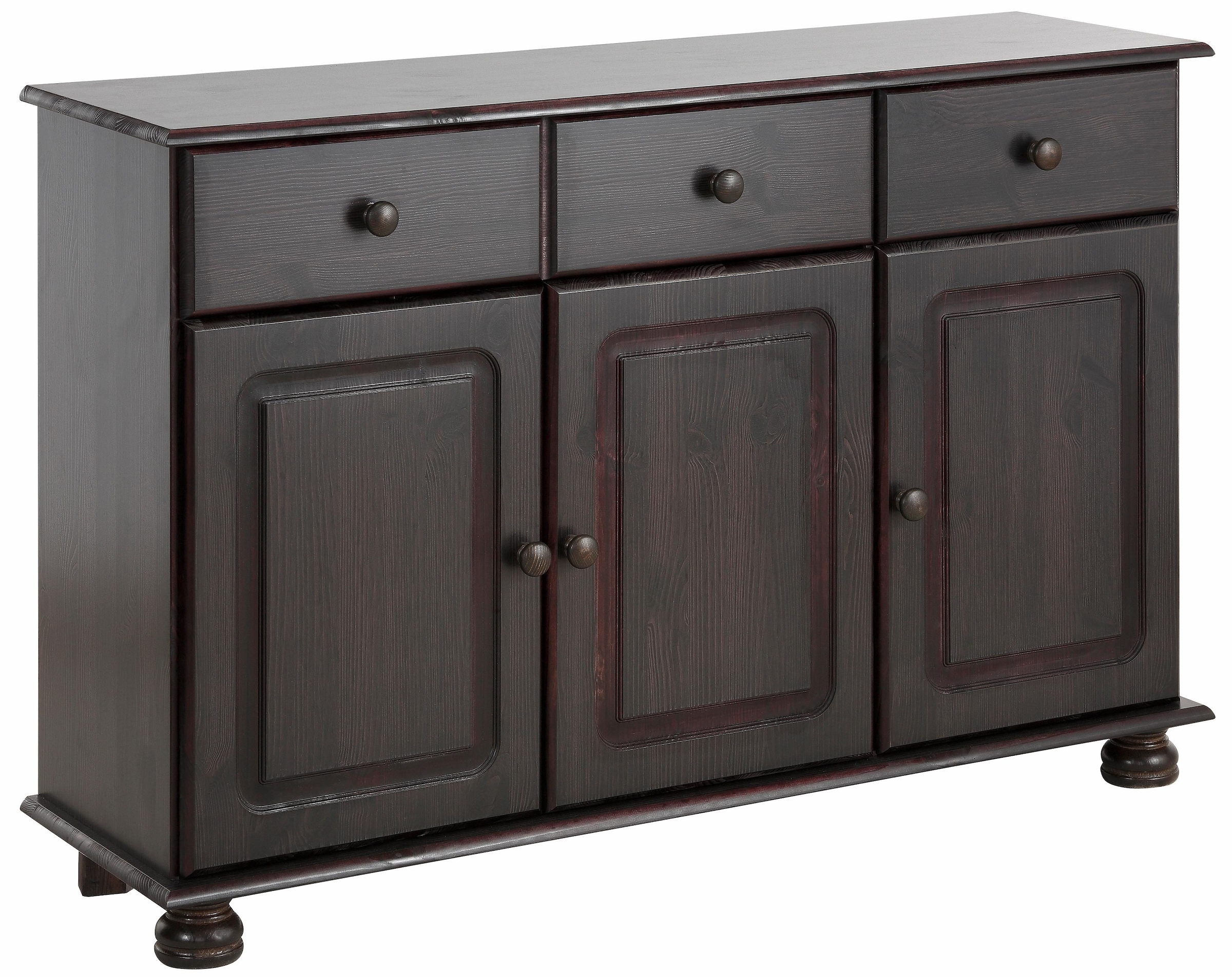 Home affaire Sideboard »Mette«, Kommode mit gefrästen, kugelförmigen Füßen, Breite 120 cm