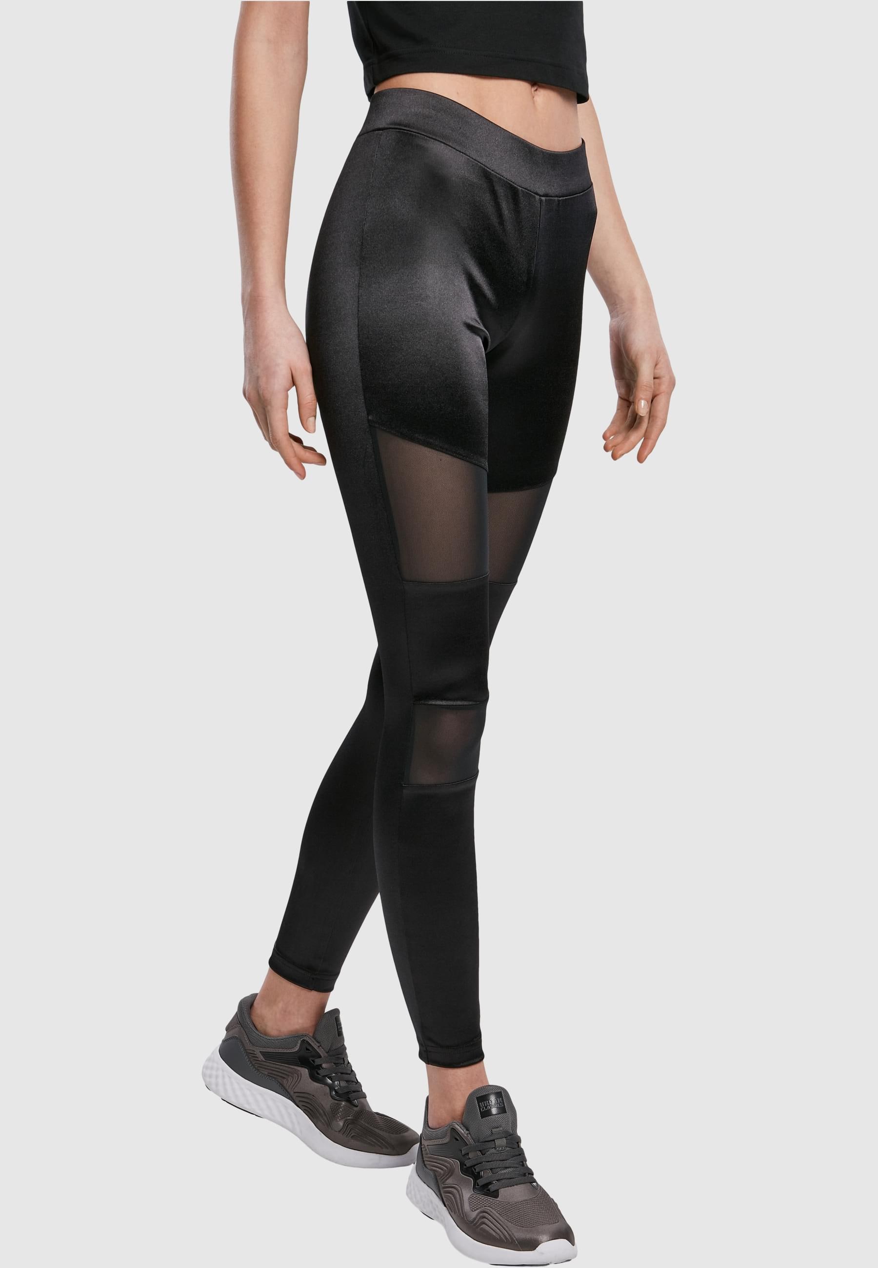 URBAN CLASSICS Leggings »Urban Classics Damen Ladies Shiny Tech Mesh Leggings«, (1 tlg.)