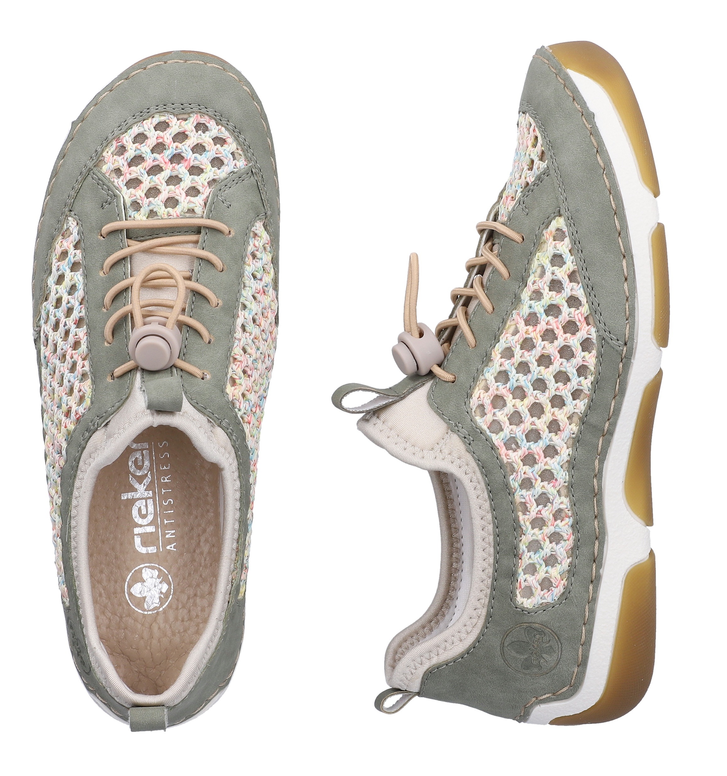 Rieker Slip-On Sneaker  Slipper, Freizeitsneaker, Halbschuh mit Schnellverschluss