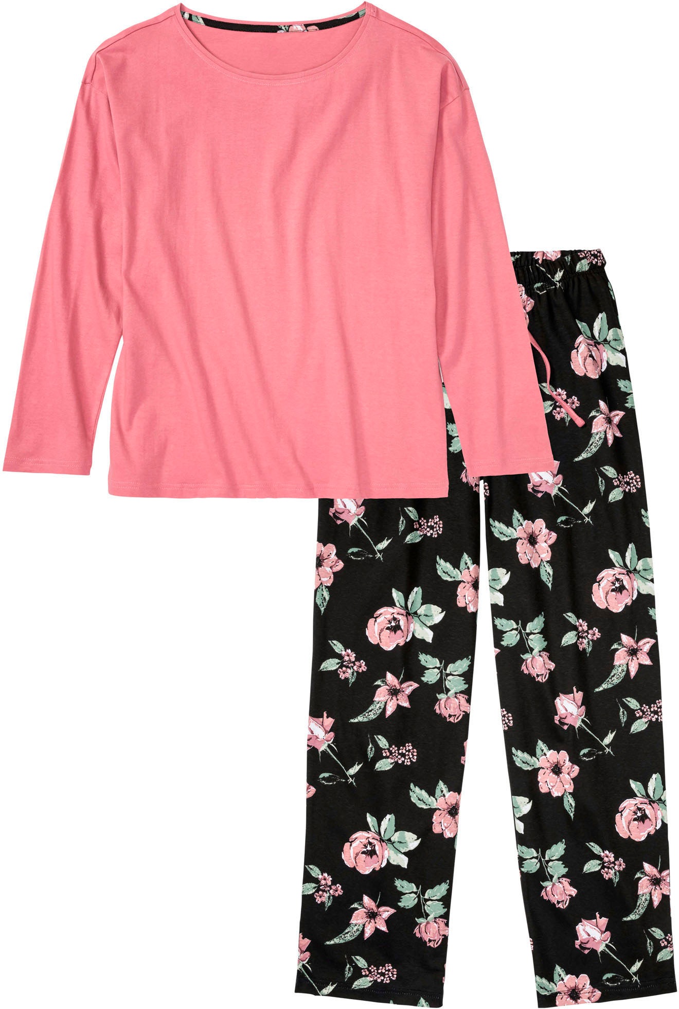 bonprix Pyjama Set, 2 bequeme Passform, aus Baumwolle günstig online kaufen
