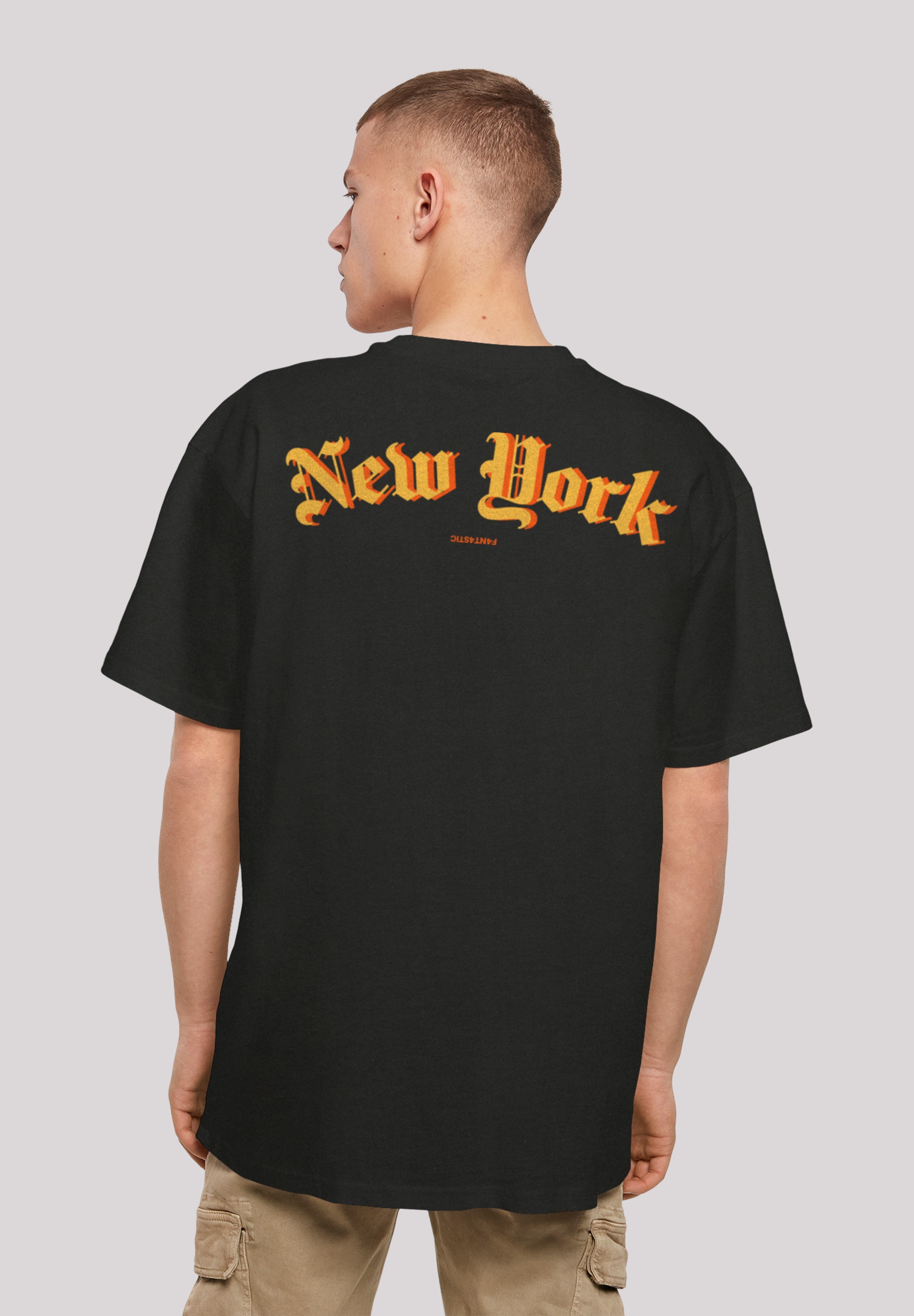 F4NT4STIC T-Shirt "New York Orange OVERSIZE TEE", Print