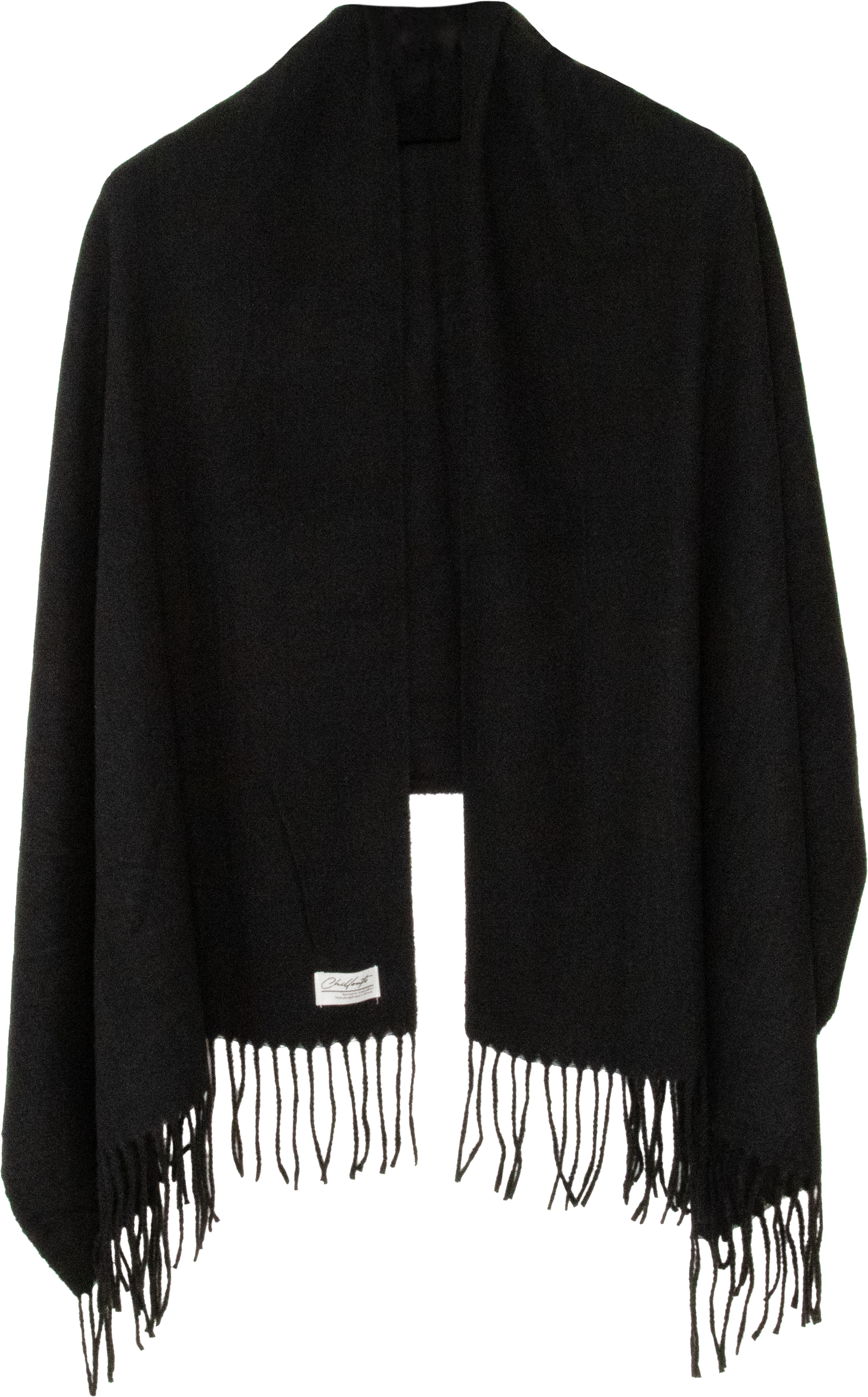 CHILLOUTS Damen Strickschal "Gisa Scarf", schwarz, unifarben, Strick, Obermaterial: 100% Polyester, Modetücher, Größe: 180 x 70 cm, vielseitige