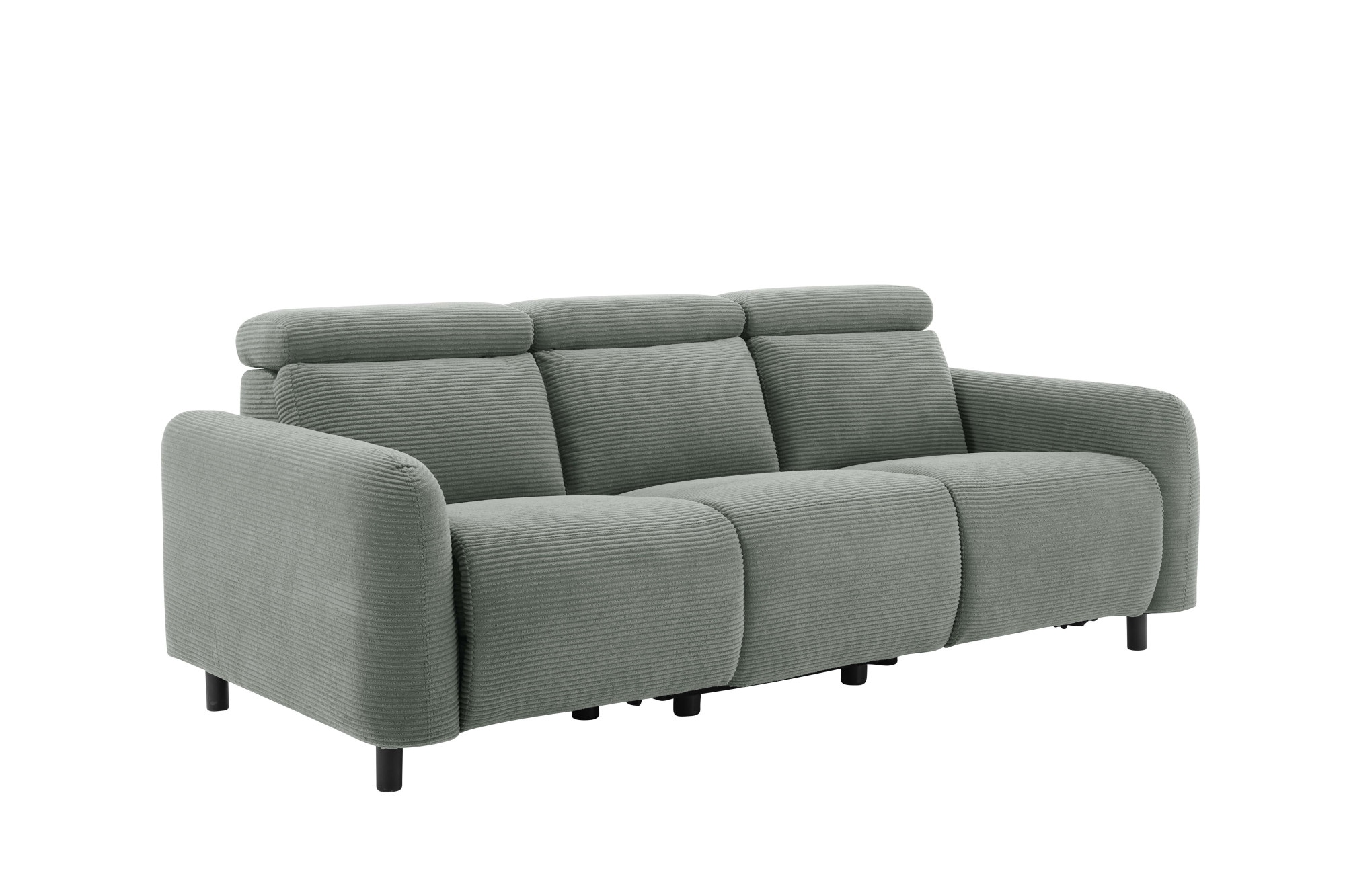 Home affaire 3-Sitzer »SKAANE in Cord, Sofa mit manueller u. elektrischer Relaxfunktion«, Relax-Funktion in 2 Sitzen, Kopfteilverstellung, Federkernpolsterung