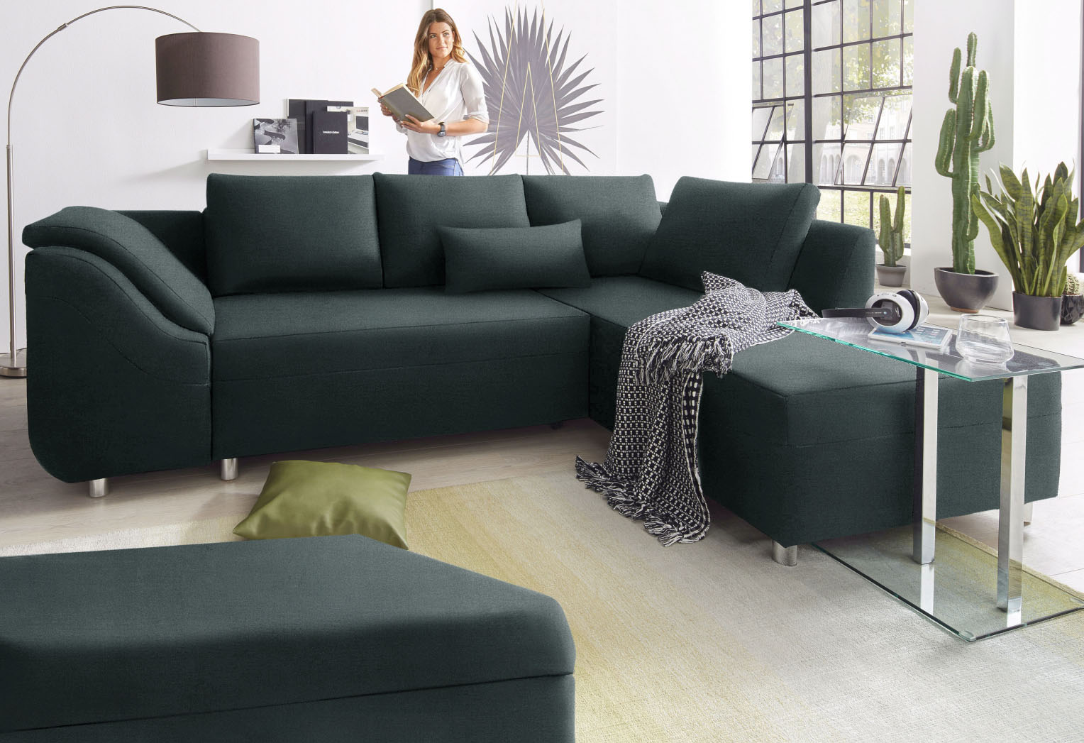 COLLECTION AB Ecksofa "Sally L-Form, B: 256 cm" 1 Zierkissen, optional Schlaffunktion & Bettkasten
