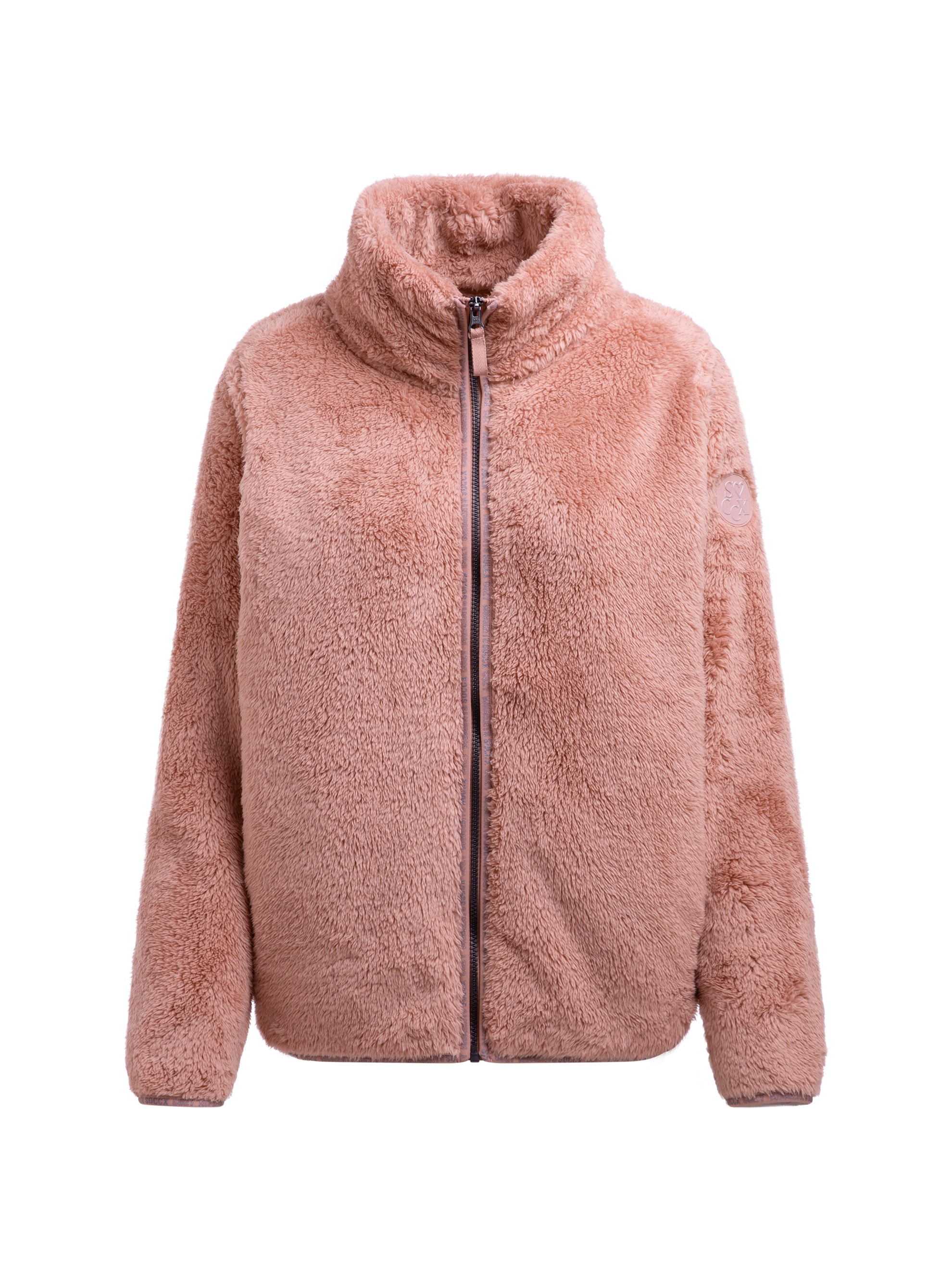 SOCCX Fleecejacke ohne Kapuze mit Stehkragen