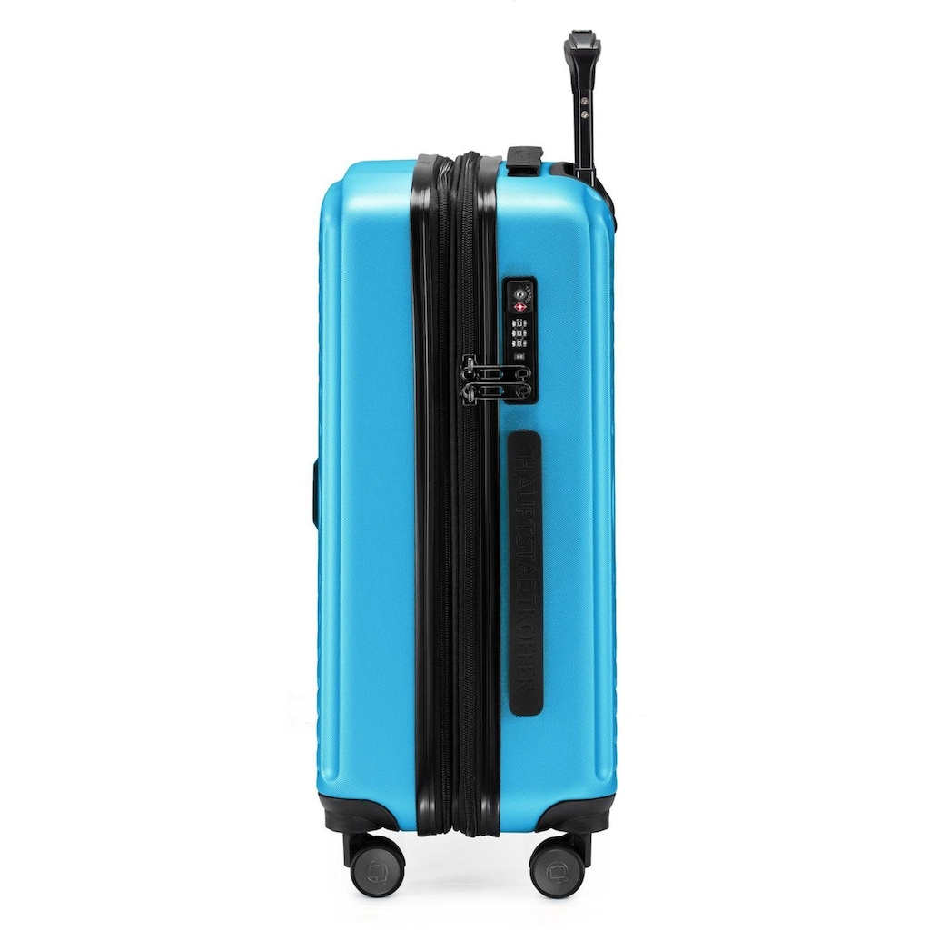 Hauptstadtkoffer Hartschalen-Trolley »Mitte, 55 cm, cyanblau«, 4 Rollen