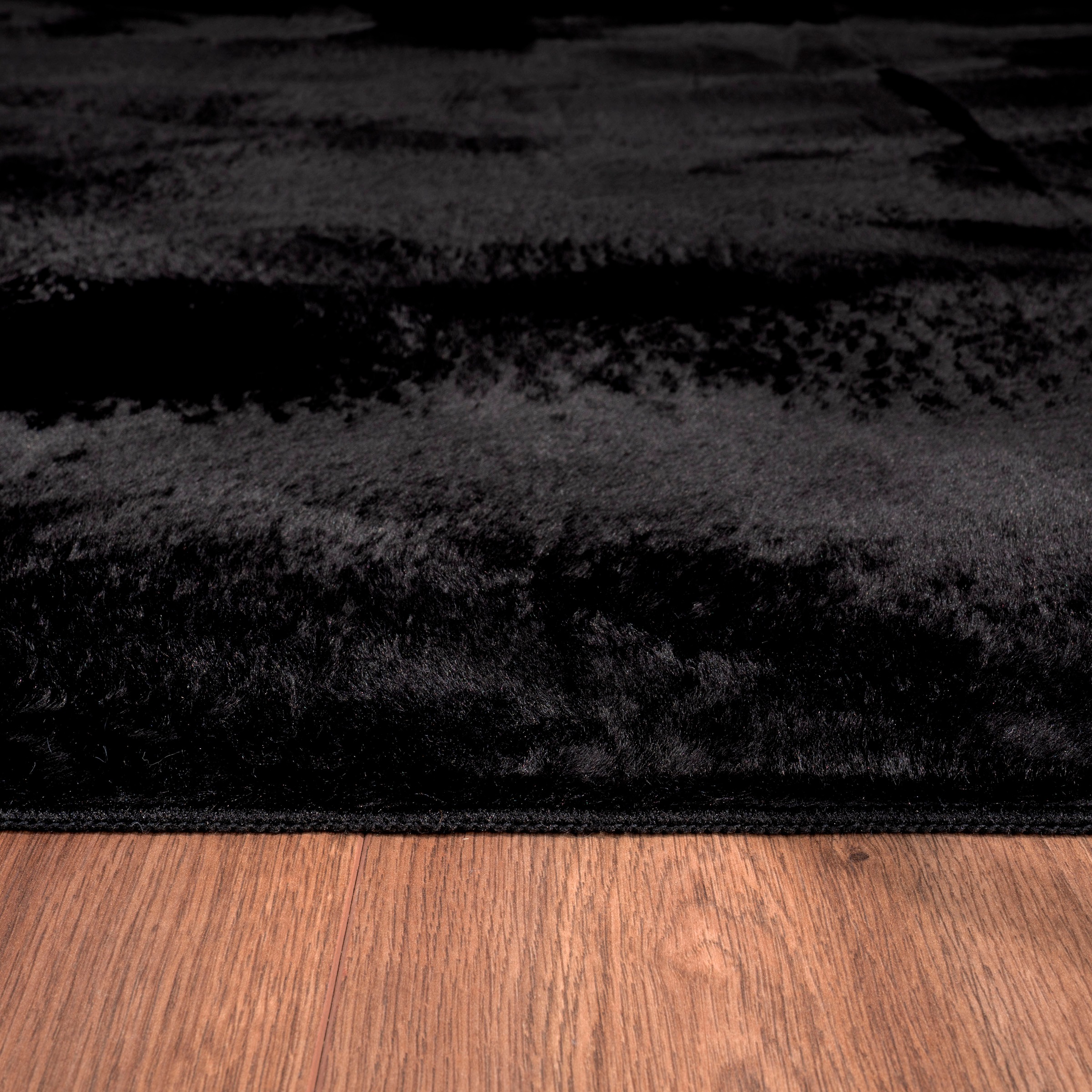 Fellteppich PACO HOME "Kunstfell Soft 380", schwarz, B:120cm H:14mm L:170cm, Polyester, Teppiche, Fellteppich, Langflor, Kuschelteppich - besonders weich, Uni-Farben 3