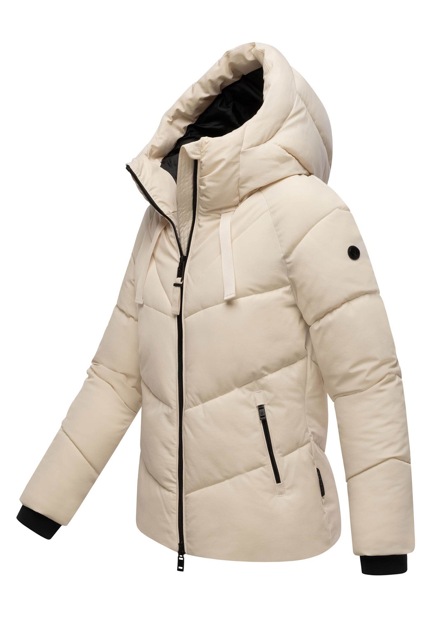 Marikoo Winterjacke »Kwamee« Schräg gesteppte Winterjacke mit fester Kapuze