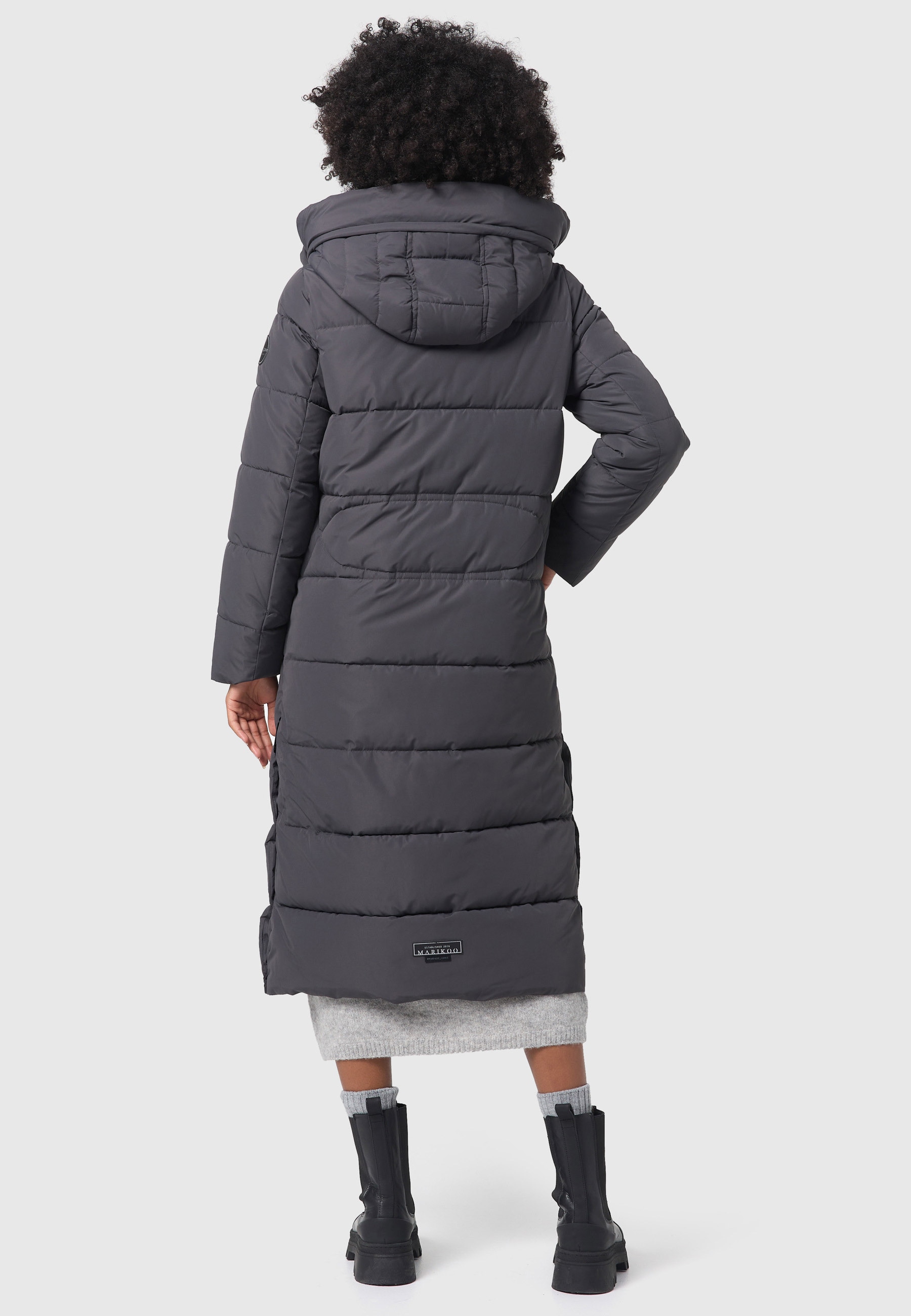 Marikoo Winterjacke »Nadeshikoo XIV«, extra langer Winter Mantel gesteppt