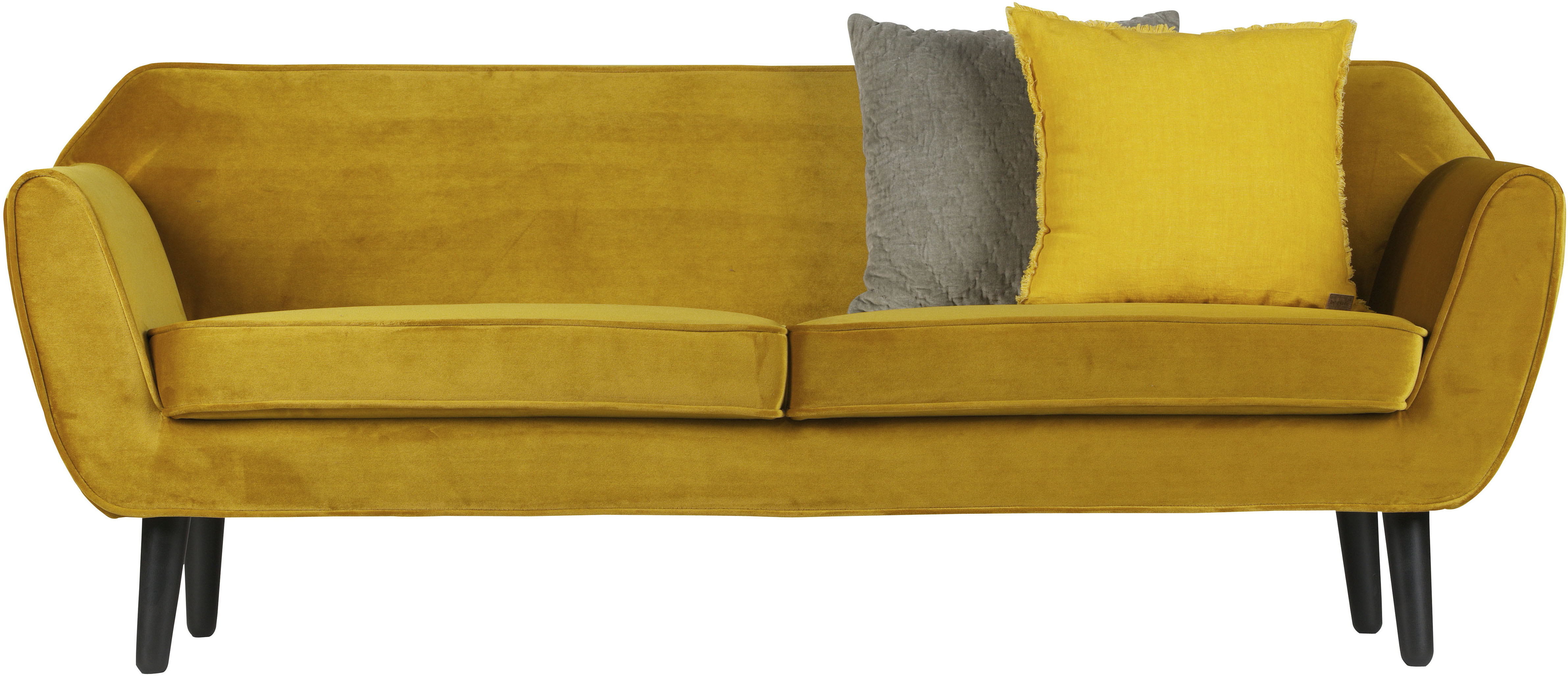 WOOOD 2,5-Sitzer "Rocco Velvet-Bezug mit Buchenholzbeinen, H 75 x B 187 x D 82 cm" Maximale Verschleißfestigkeit, mittlere Sitzhöhe, Pfleiglicht