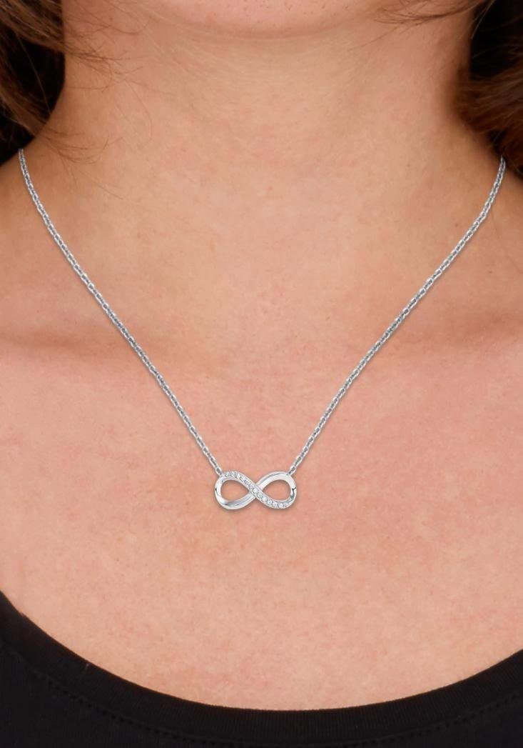 Amor Kette mit Anhänger »Infinity Unendlichkeitsschleife, 2018179«, mit Zirkonia (synth.)