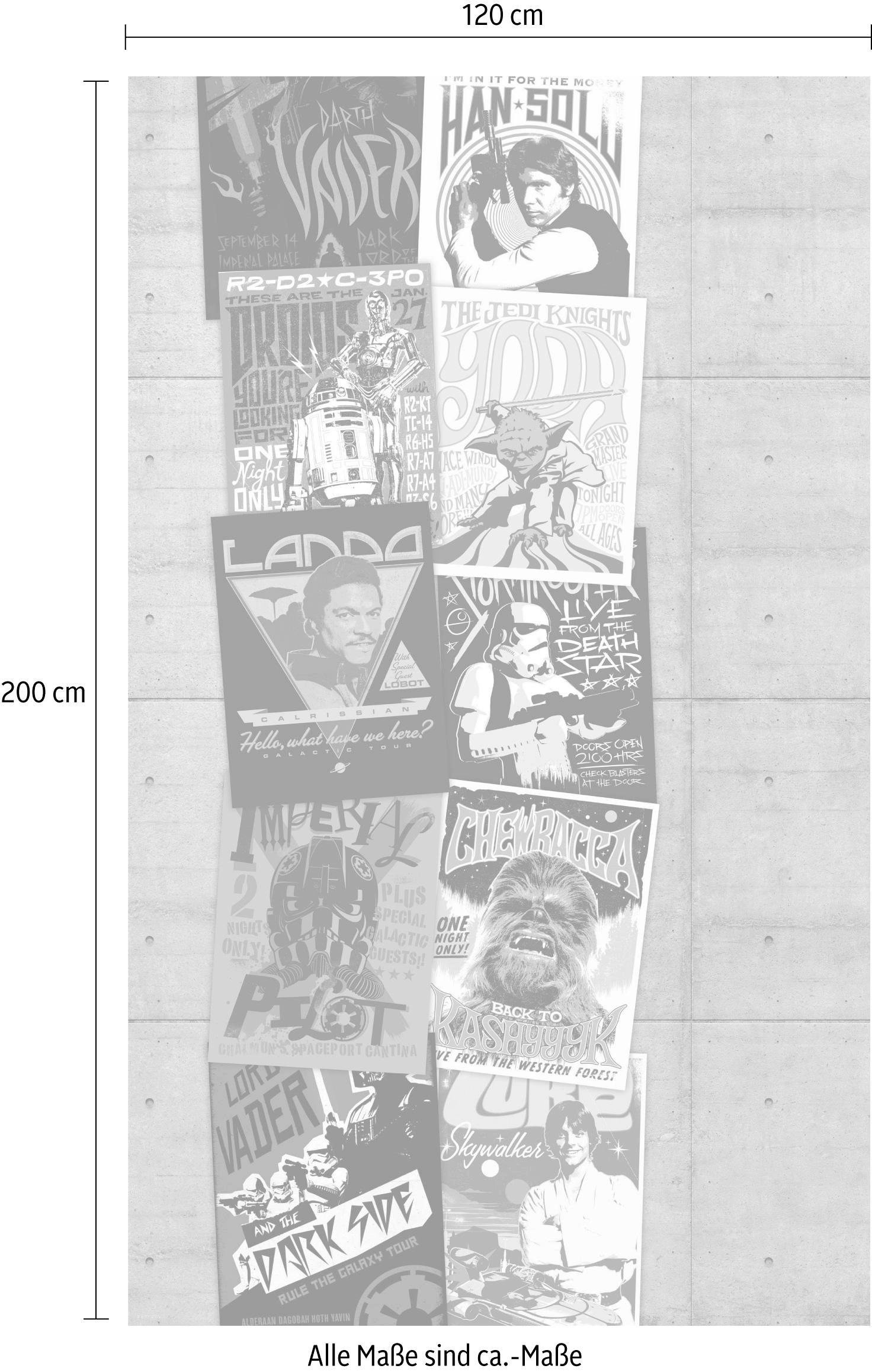 Komar Vliestapete »Digitaldruck Vlies - Star Wars Rock on Wall - Größe 120 x 200 cm«, bedruckt, Kinderzimmer