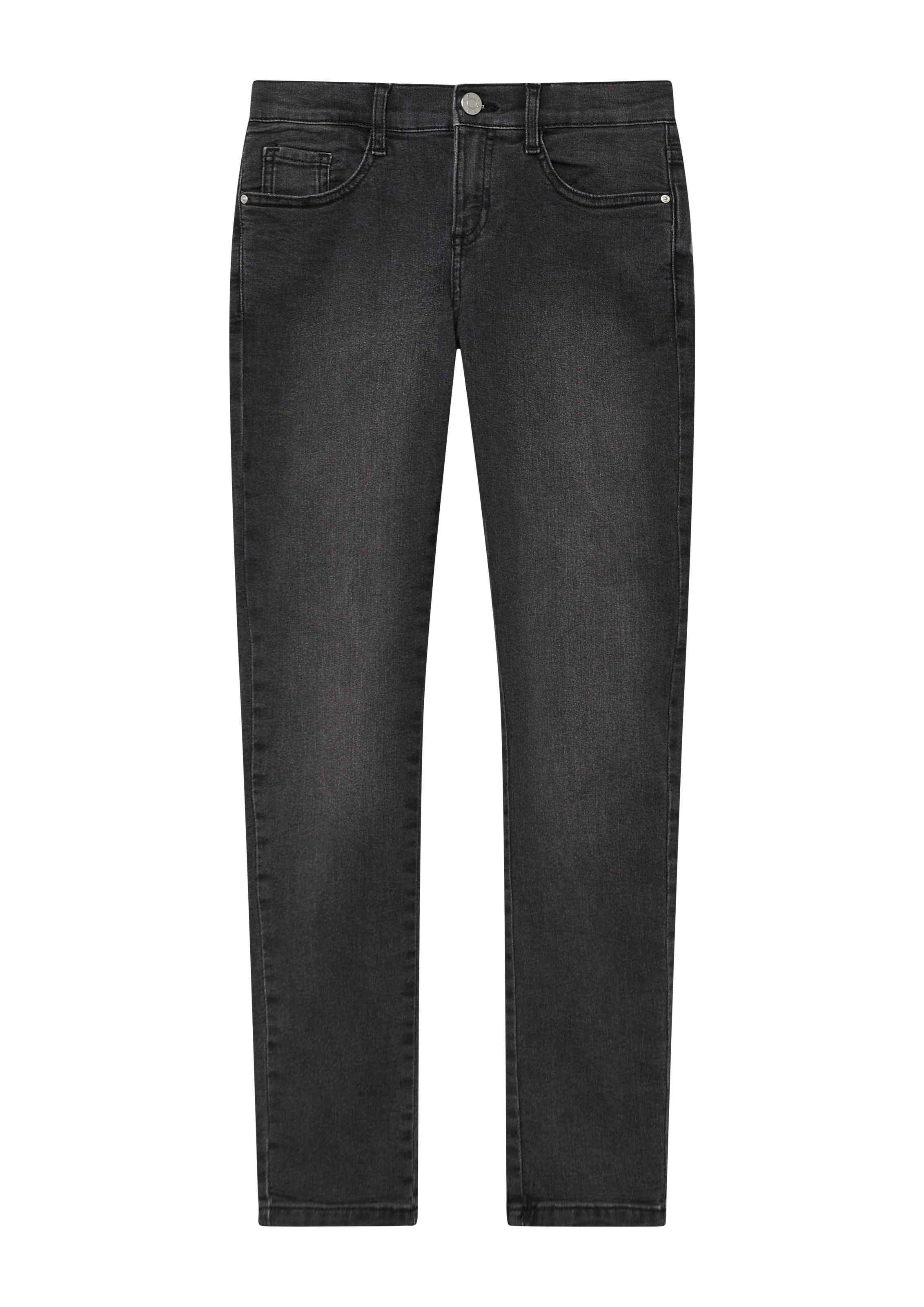 S.OLIVER JUNIOR Mädchen Skinny-fit-Jeans, schwarz, Gr. 134, Denim/Jeans, Obermaterial: 80% Baumwolle, 18% Polyester, 2% Elasthan, Jeans, im