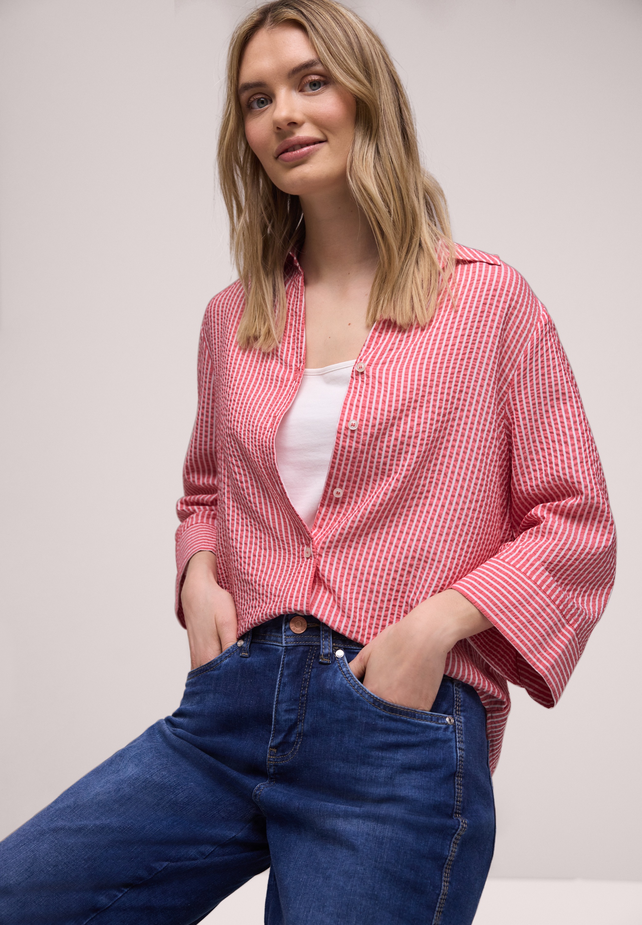 STREET ONE Hemdbluse mit 3/4 Ärmeln günstig online kaufen