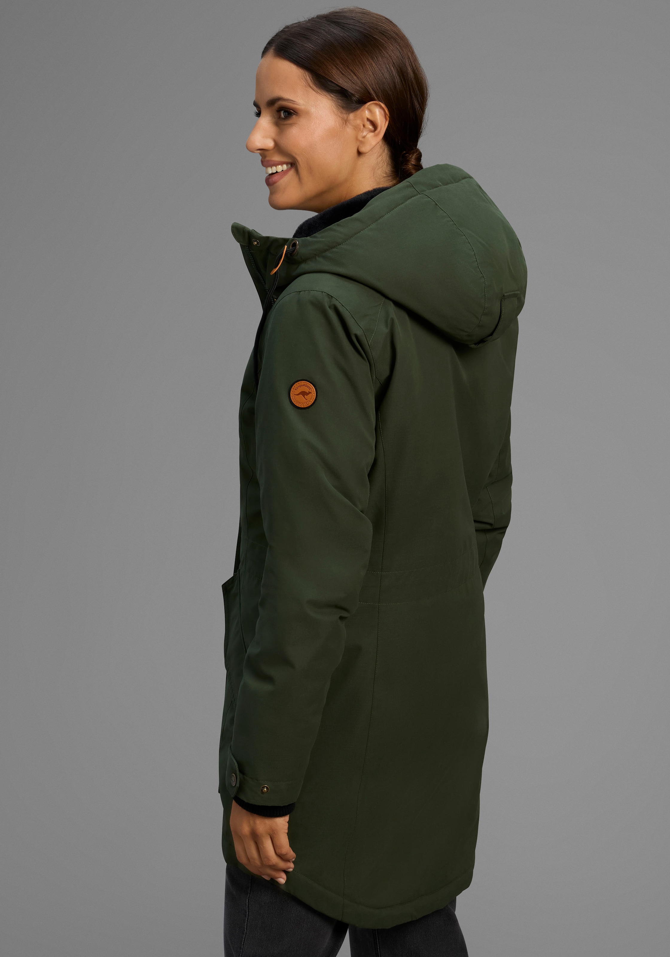 KangaROOS Parka, mit Teddy Fellimitat gefüttert, Winterjacke