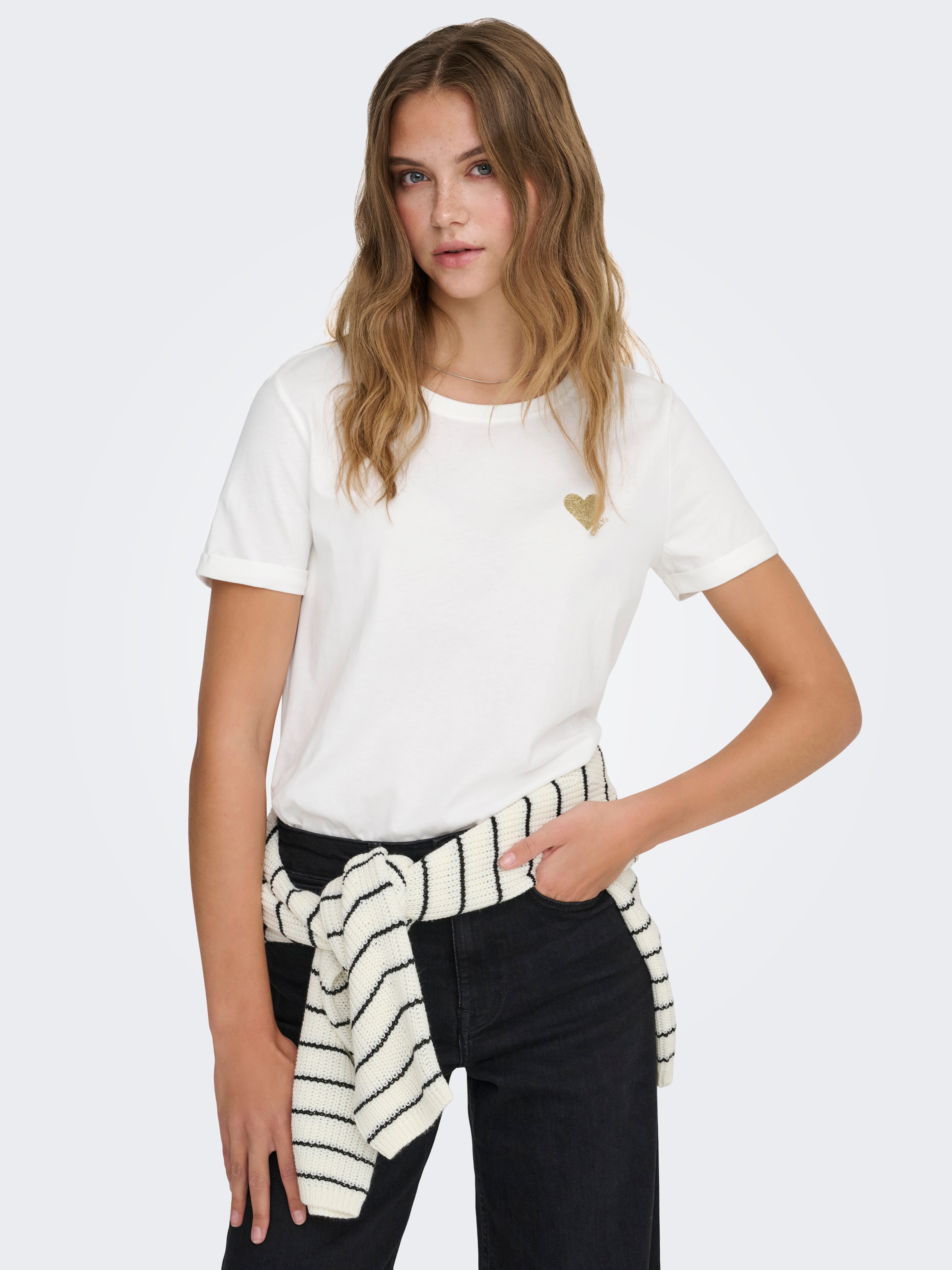 ONLY Kurzarmshirt "ONLKITA LIFE S/S TOP NOOS" regular fit, casual, Single J günstig online kaufen