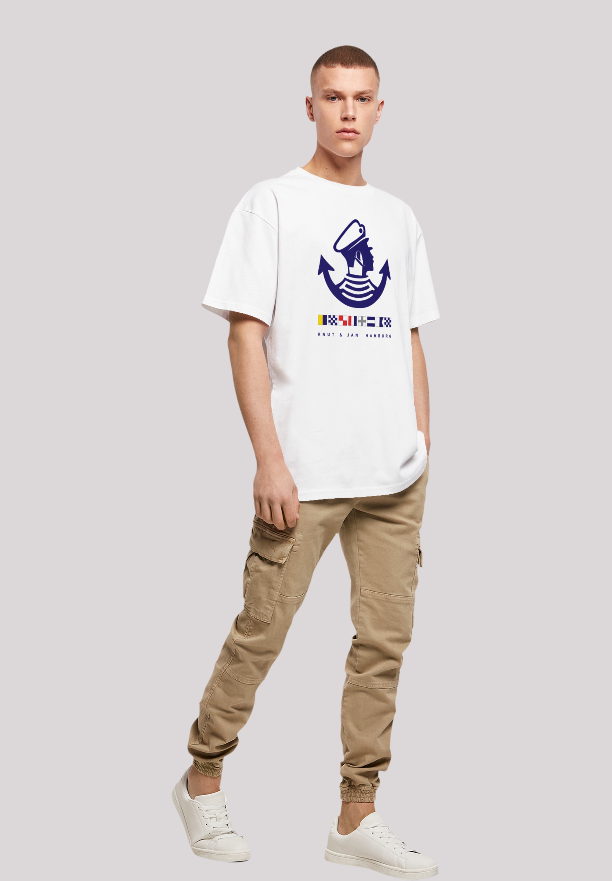 F4NT4STIC T-Shirt »Knut & Jan Hamburg Logo«, Print