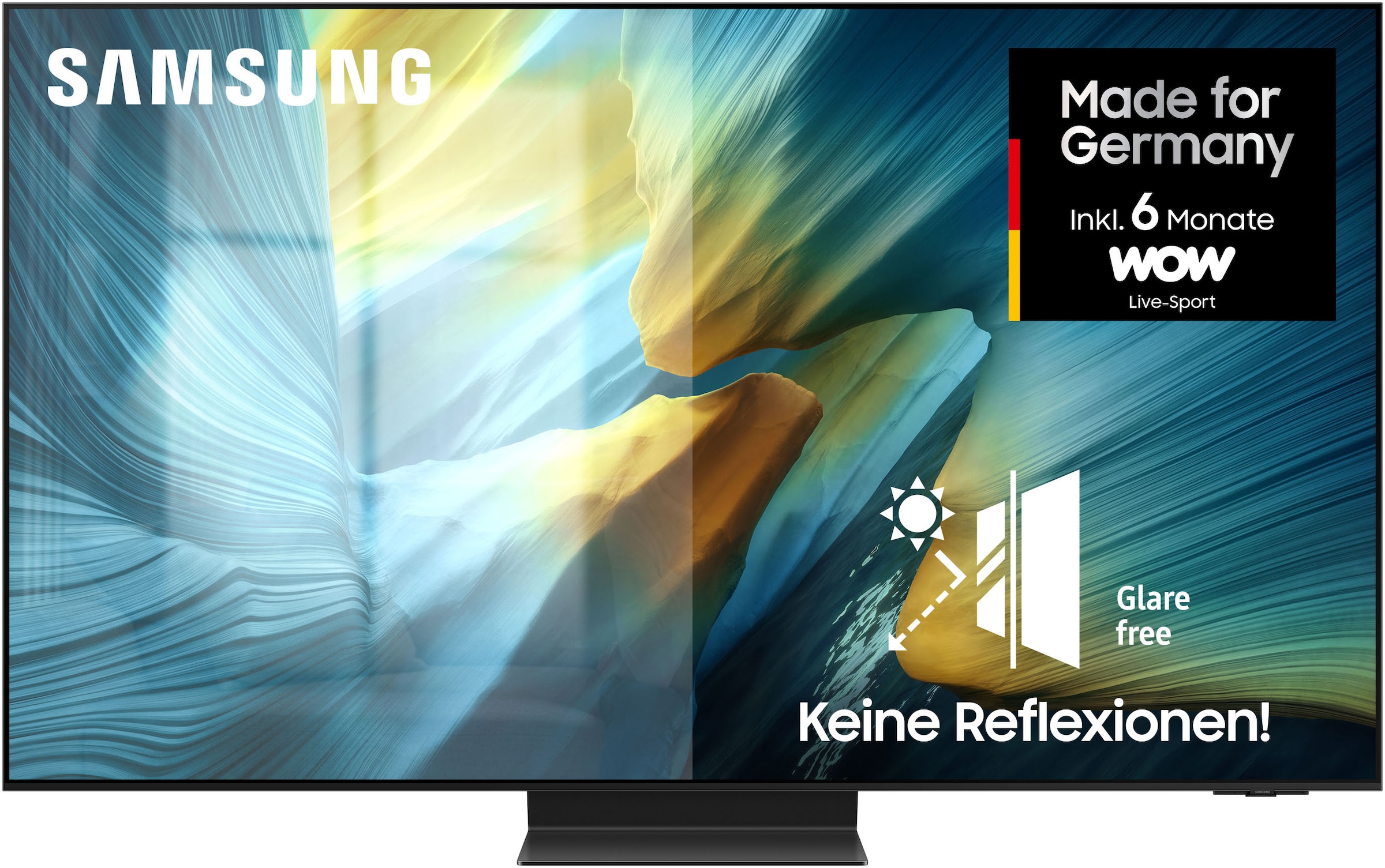 Samsung OLED-Fernseher »GQ77S95FAT« 195 cm/77 ″ Smart-TV HDR Pro & Glare Free, Dolby Atmos & AI Sound, Gaming Hub, bis zu 165Hz
