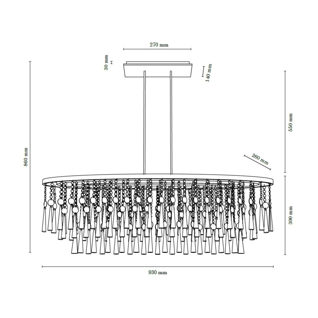 SPOT Light Pendelleuchte »LUXORIA«, 8 flammig-flammig