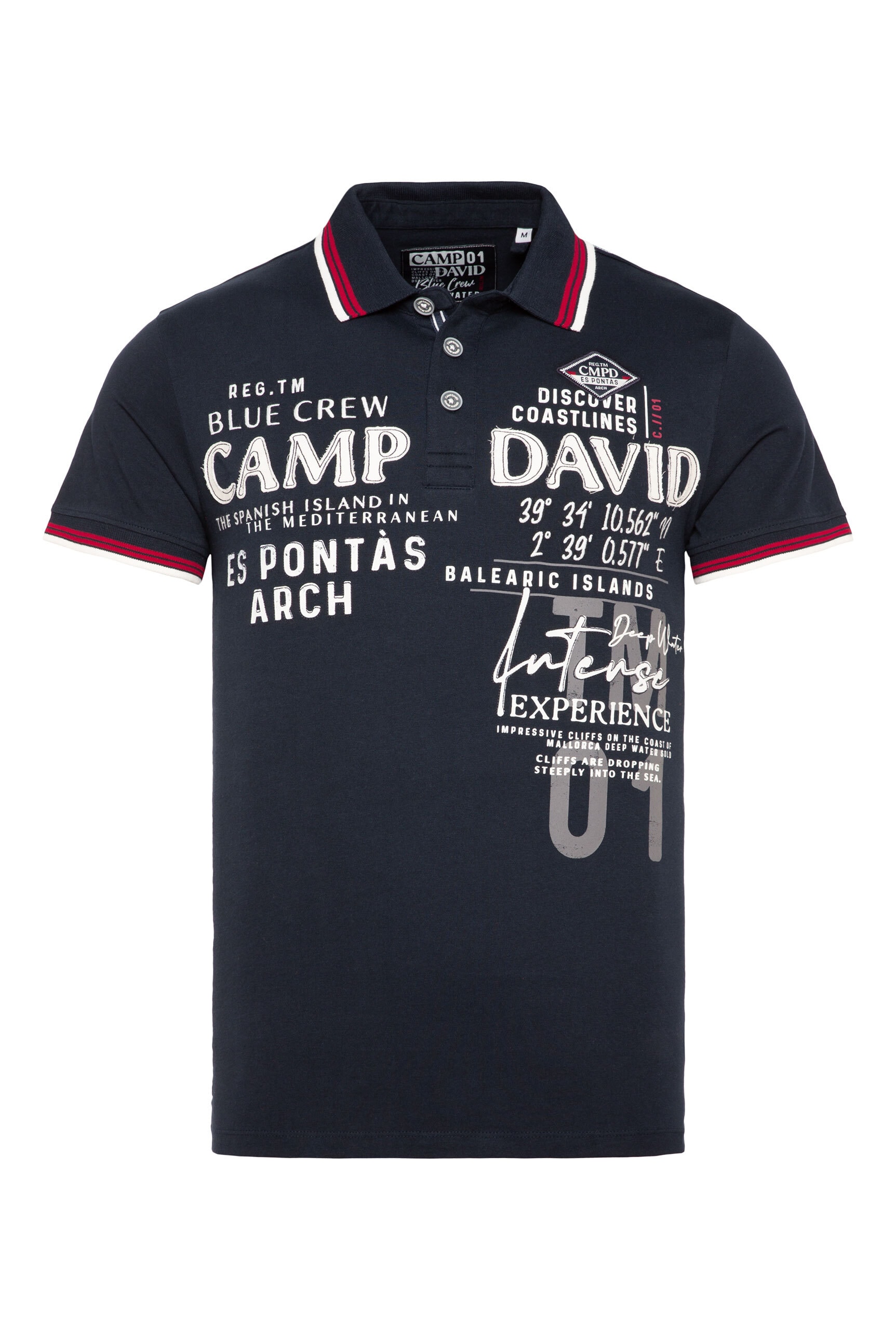 CAMP DAVID Poloshirt, aus Baumwolle