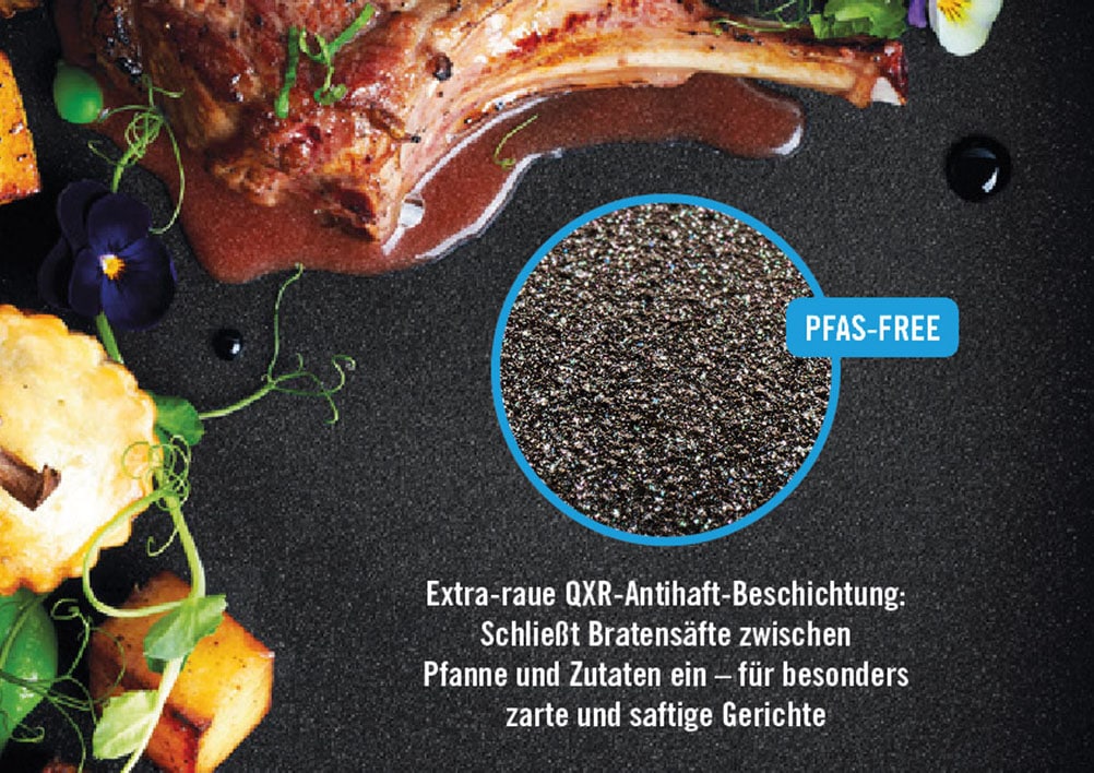 WOLL MADE IN GERMANY Bratpfanne »Eco Logic QXR Guss-Pfanne mit Deckel, viereckig«, Aluminiumguss, (2 tlg.), PFAS-freie Diamond-QXR - Beschichtung