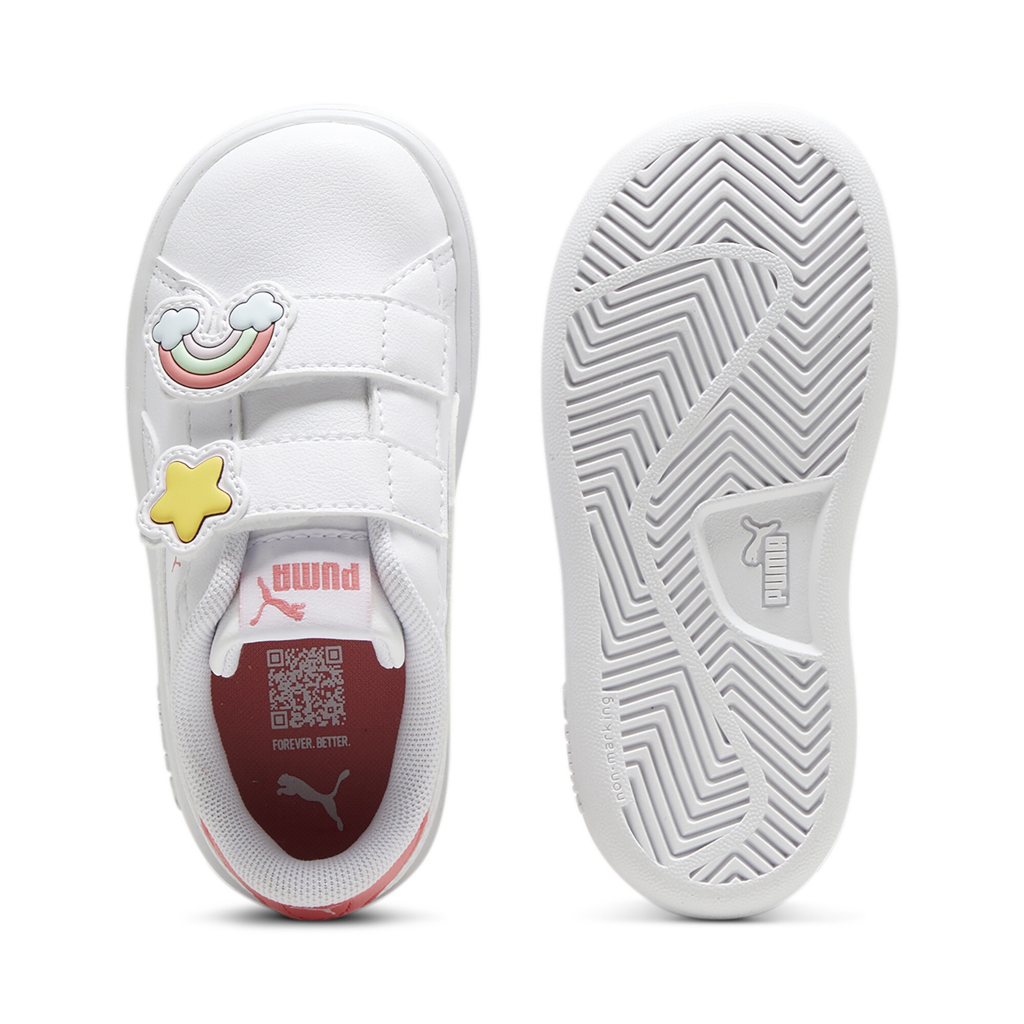 Baskets basses enfant Puma Smash 3.0 Badges V Inf Blanc 23,24,25,26,27 filles 6