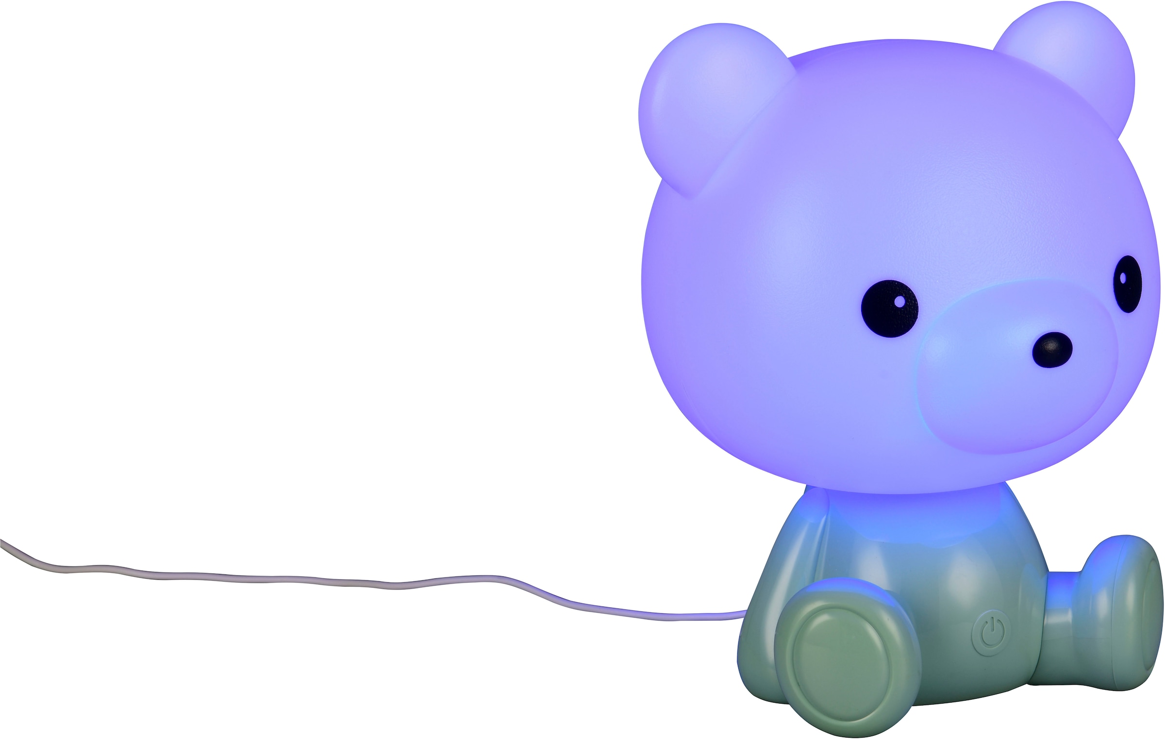 REALITY Leuchten LED Tischleuchte »CUTIE, Kinderzimmer Tischleuchte Nachttischleuchte Bären Optik, RGB«, 1 flammig, Leuchtmittel LED-Board | LED fest integriert, 0,3W 30 Lumen warmweiß 3000K, RGB Farbwechsel Modus, USB-Anschluss