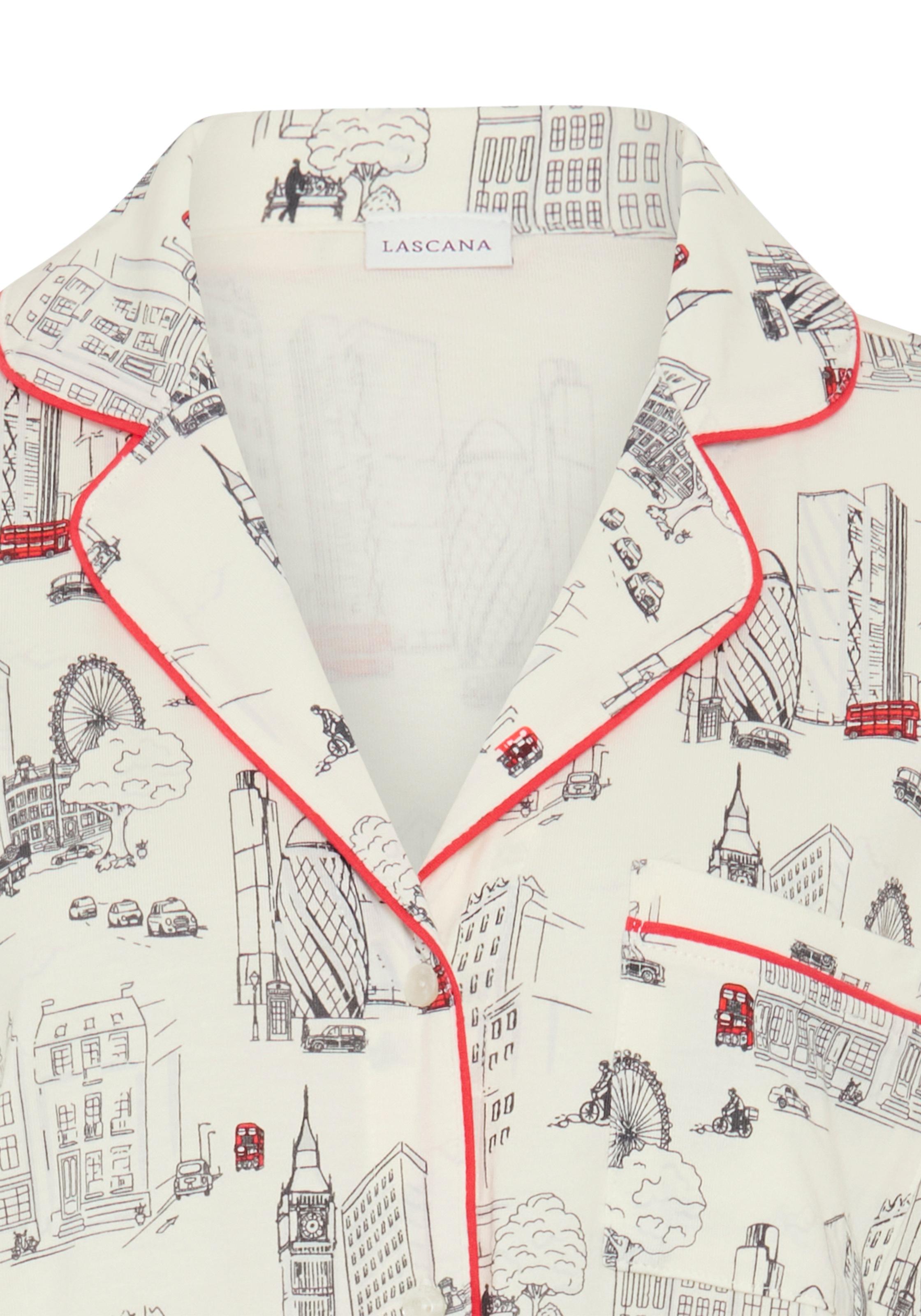 Vivance Dreams by Lascana Pyjama Set, 2 mit London-Städtedruck