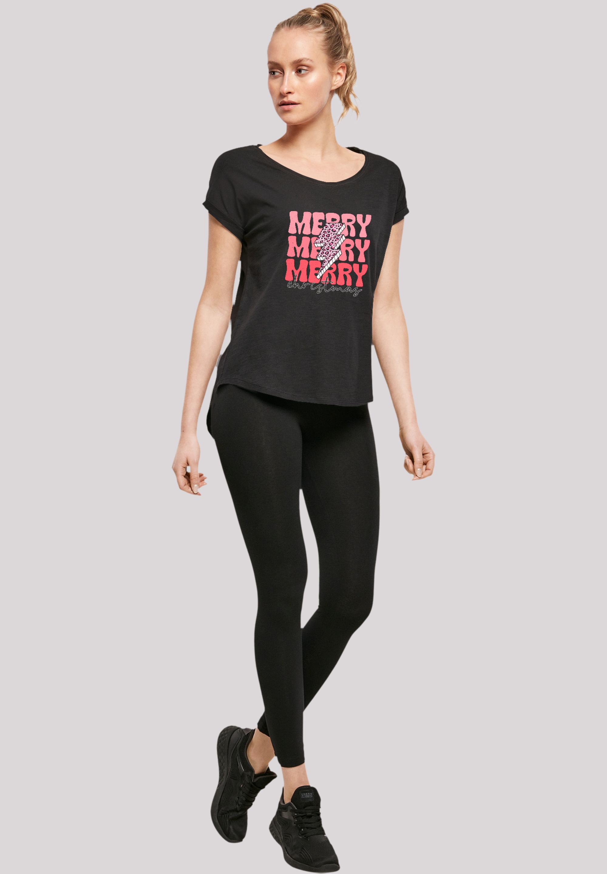 F4NT4STIC T-Shirt »Merry Weihnachten Print Leo Print«, Premium Qualität, Weihnachts-Kollection
