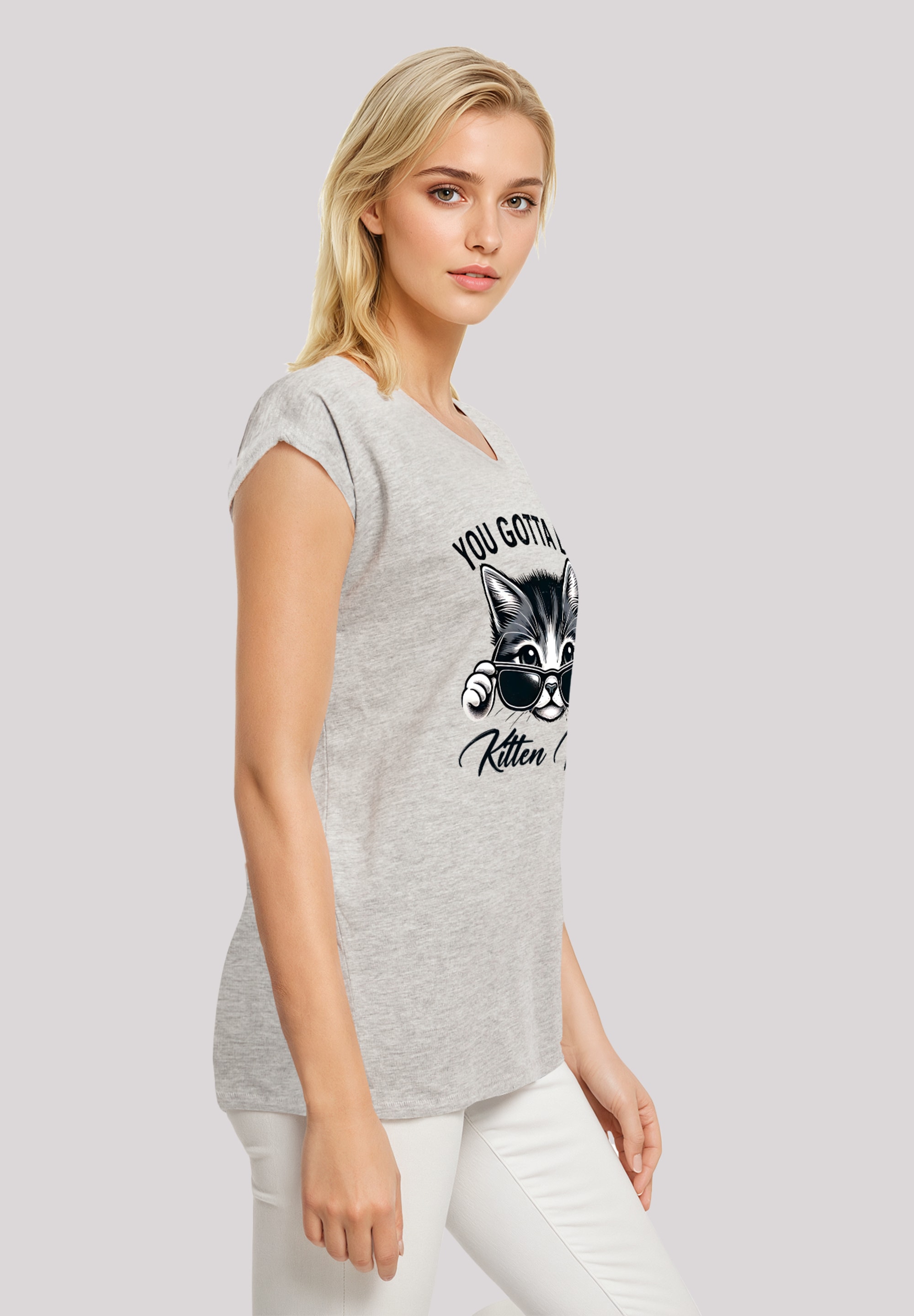 F4NT4STIC T-Shirt »Kätzchen You Gotta Be Kitten Me!«, Premium Qualität