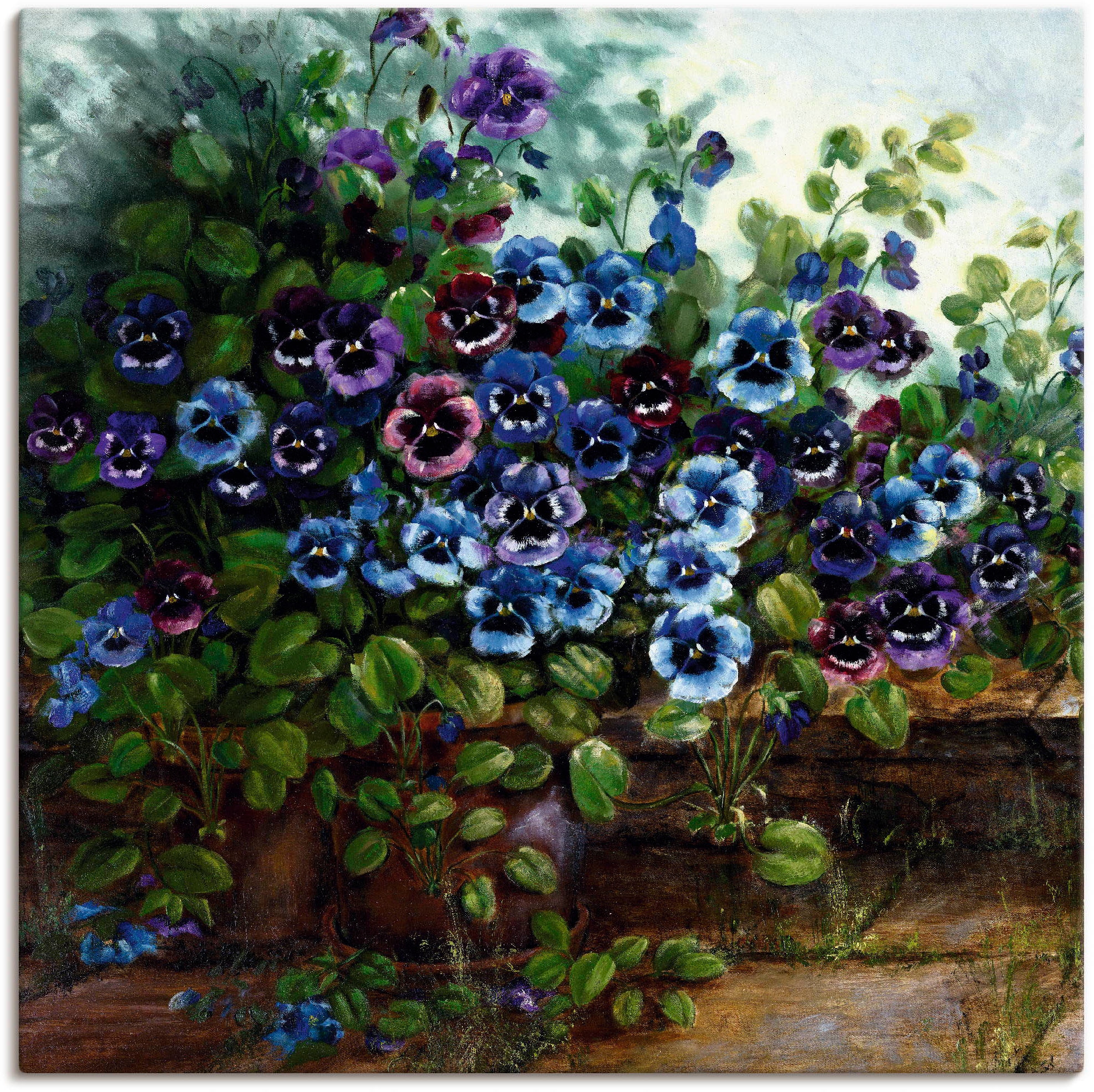Artland Leinwandbild "Stiefmütterchen II" Blumen 1 Stk. tlg. als Leinwandbi günstig online kaufen