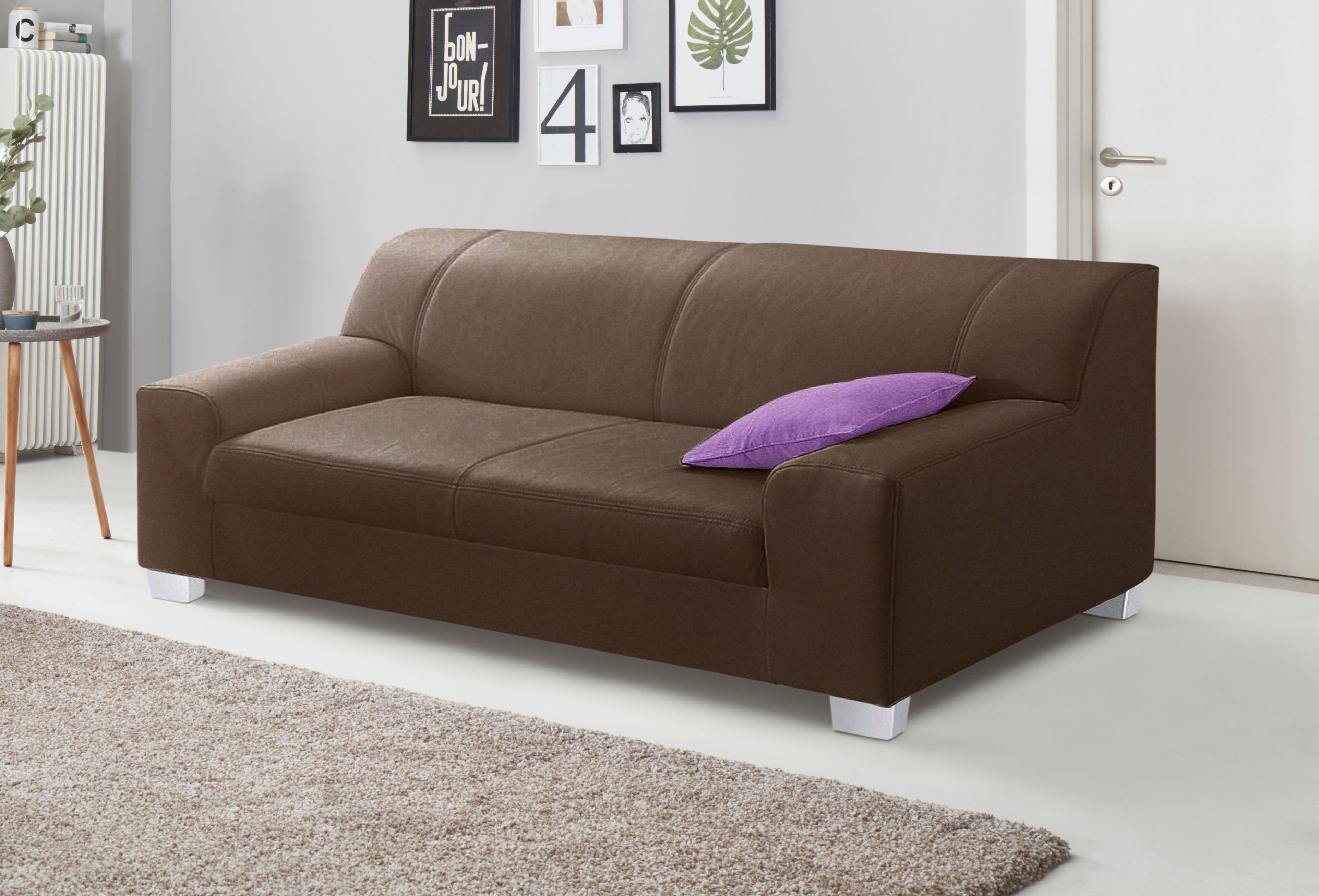 DOMO collection 3-Sitzer "Amando zeitlos und modern, komfortabel," in vielen Bezugsvarianten, auch in Leder