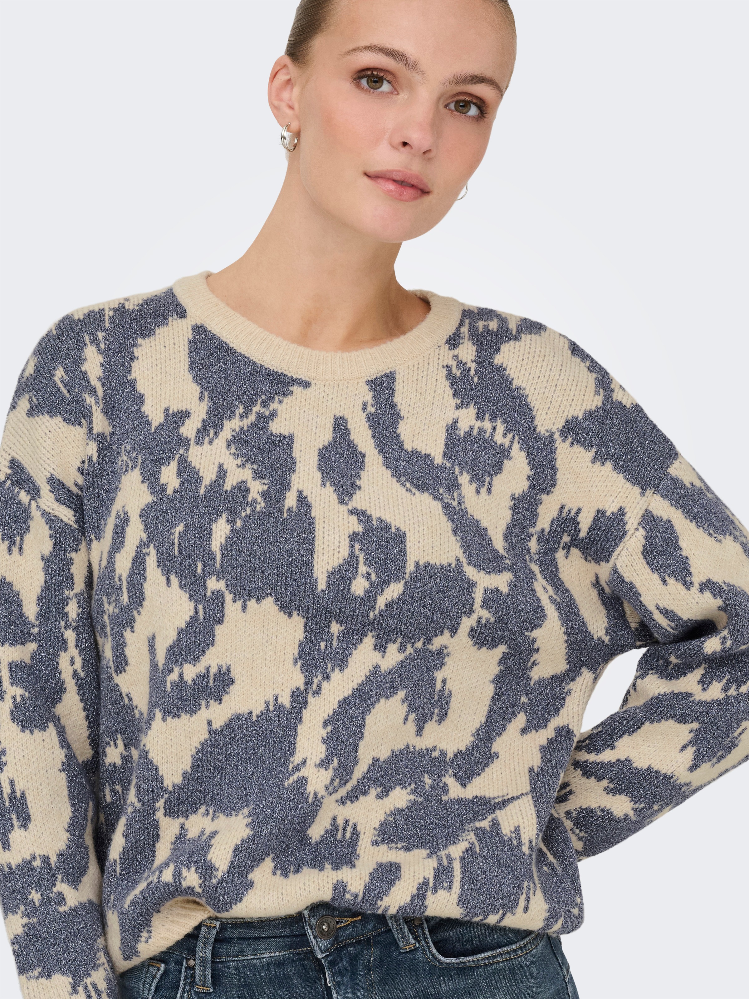 ONLY Strickpullover "ONLGIGI LS GLITTER O-NECK KNT" günstig online kaufen