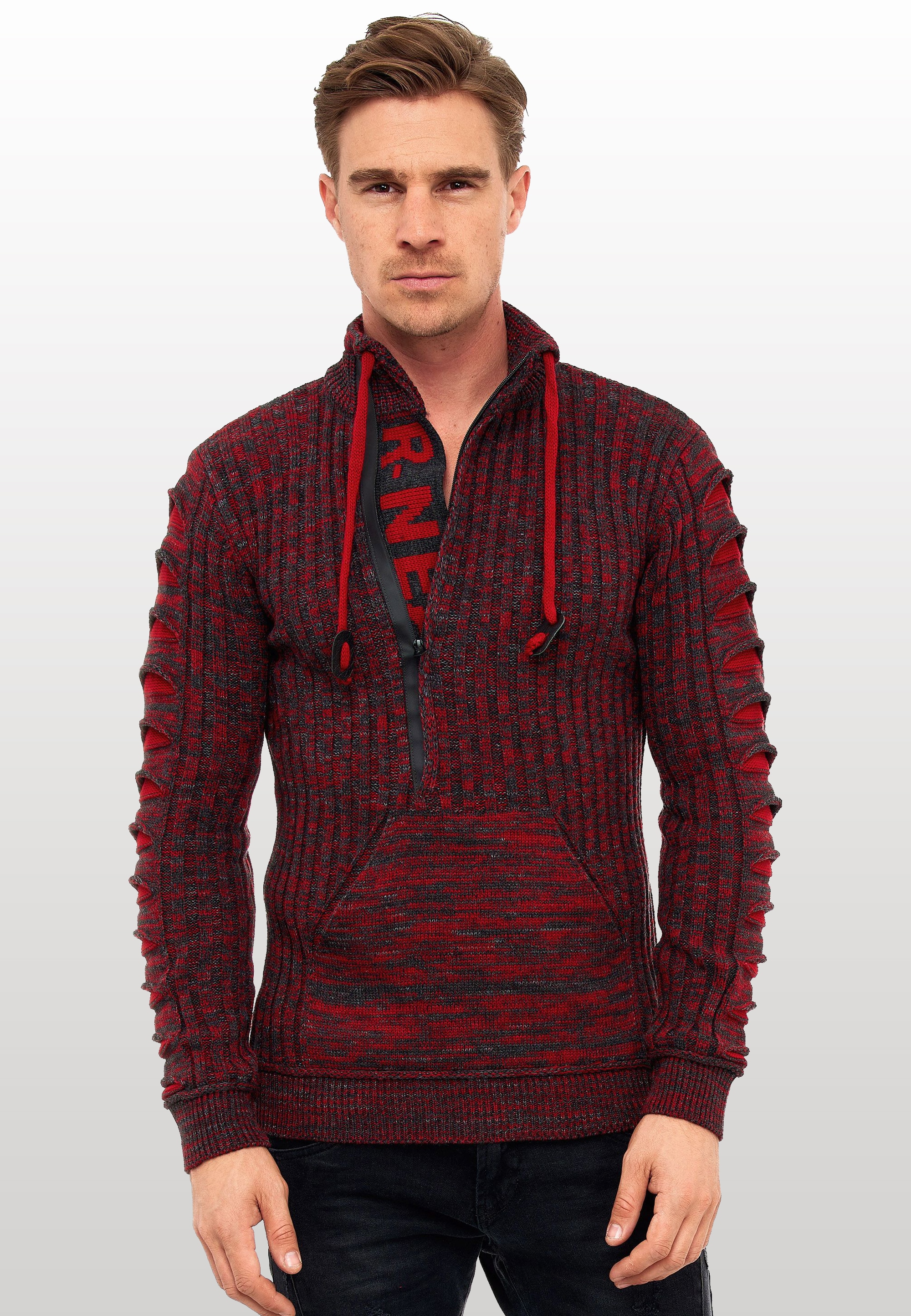 Rusty Neal Strickpullover, mit stylischem Ausschnitt günstig online kaufen