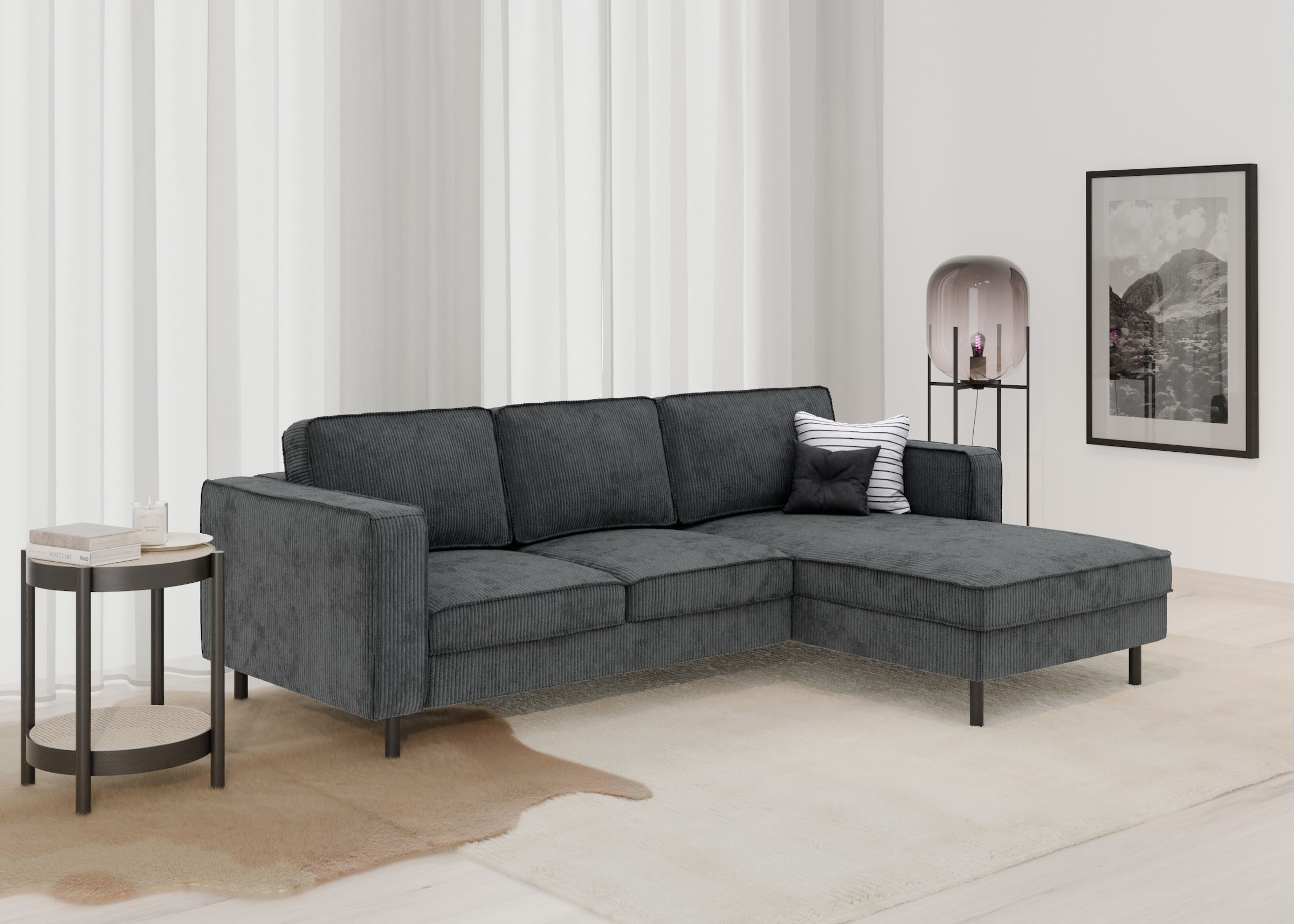 TRENDMANUFAKTUR Ecksofa "Watkins, Couch wahlweise mit Schlaffunktion & Bett günstig online kaufen
