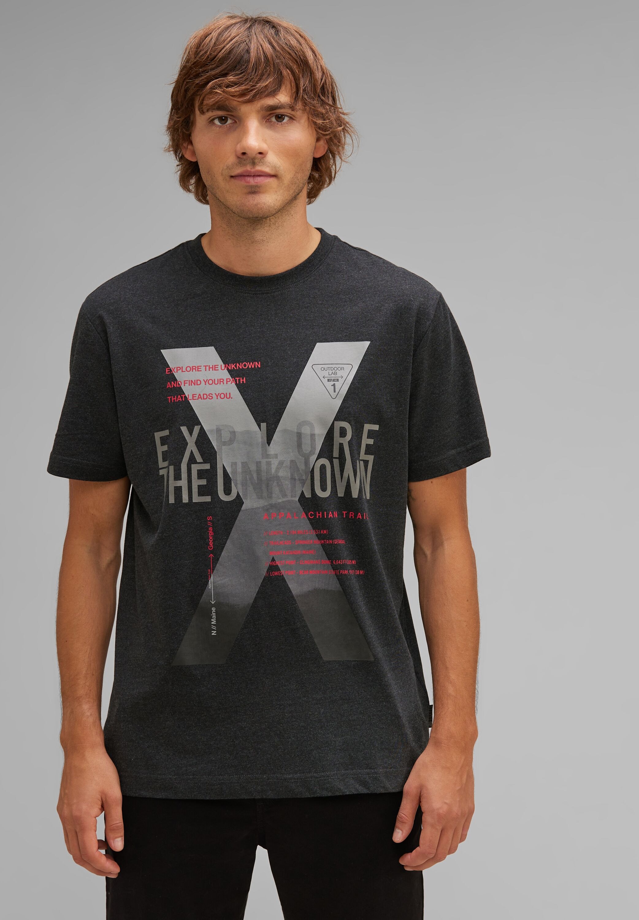STREET ONE MEN ▷ T-Shirt, softem aus | BAUR bestellen Materialmix