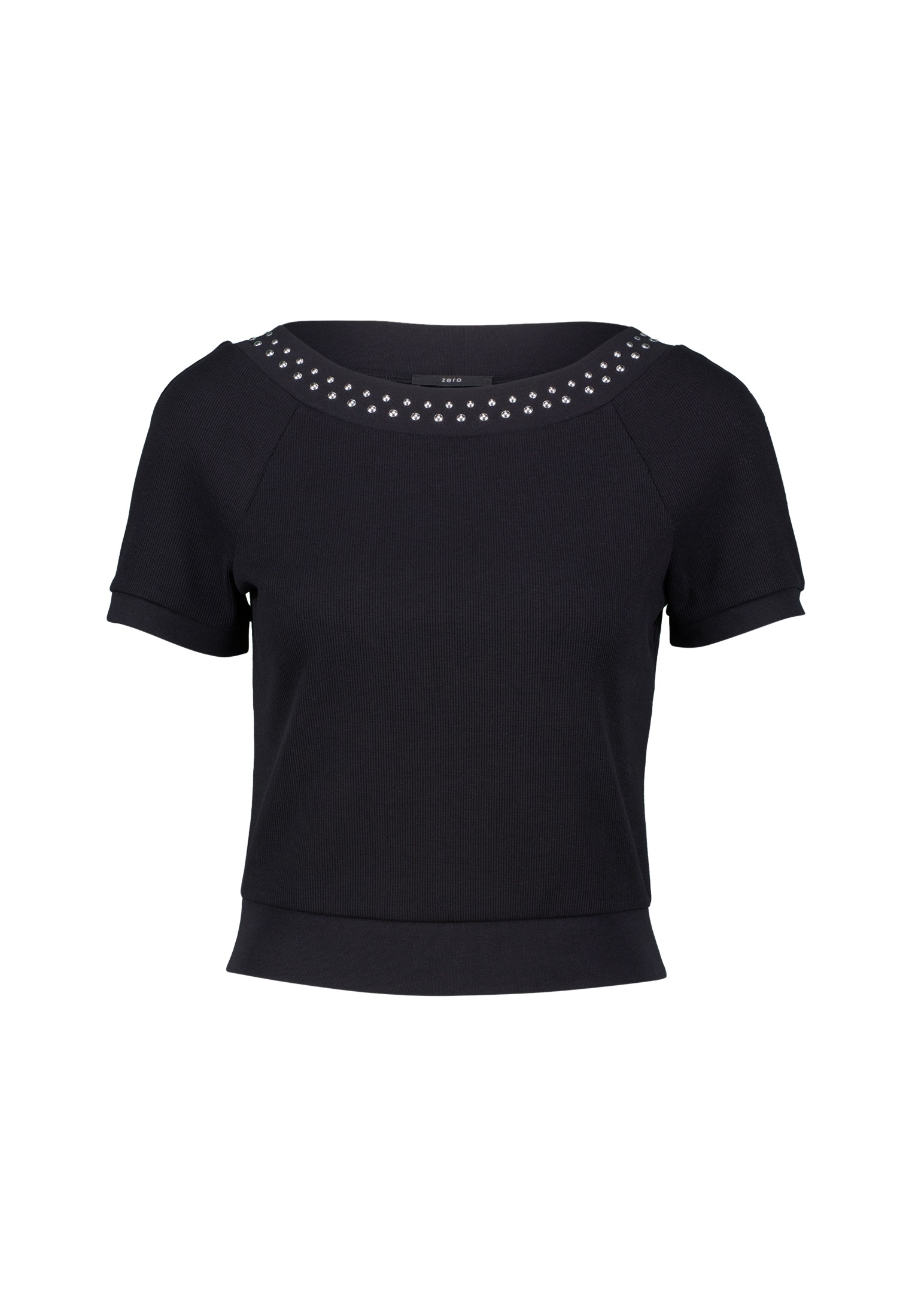Zero Kurzarmshirt "Damen Shirt mit Nieten" 1 Stk. tlg. weiteres Detail günstig online kaufen