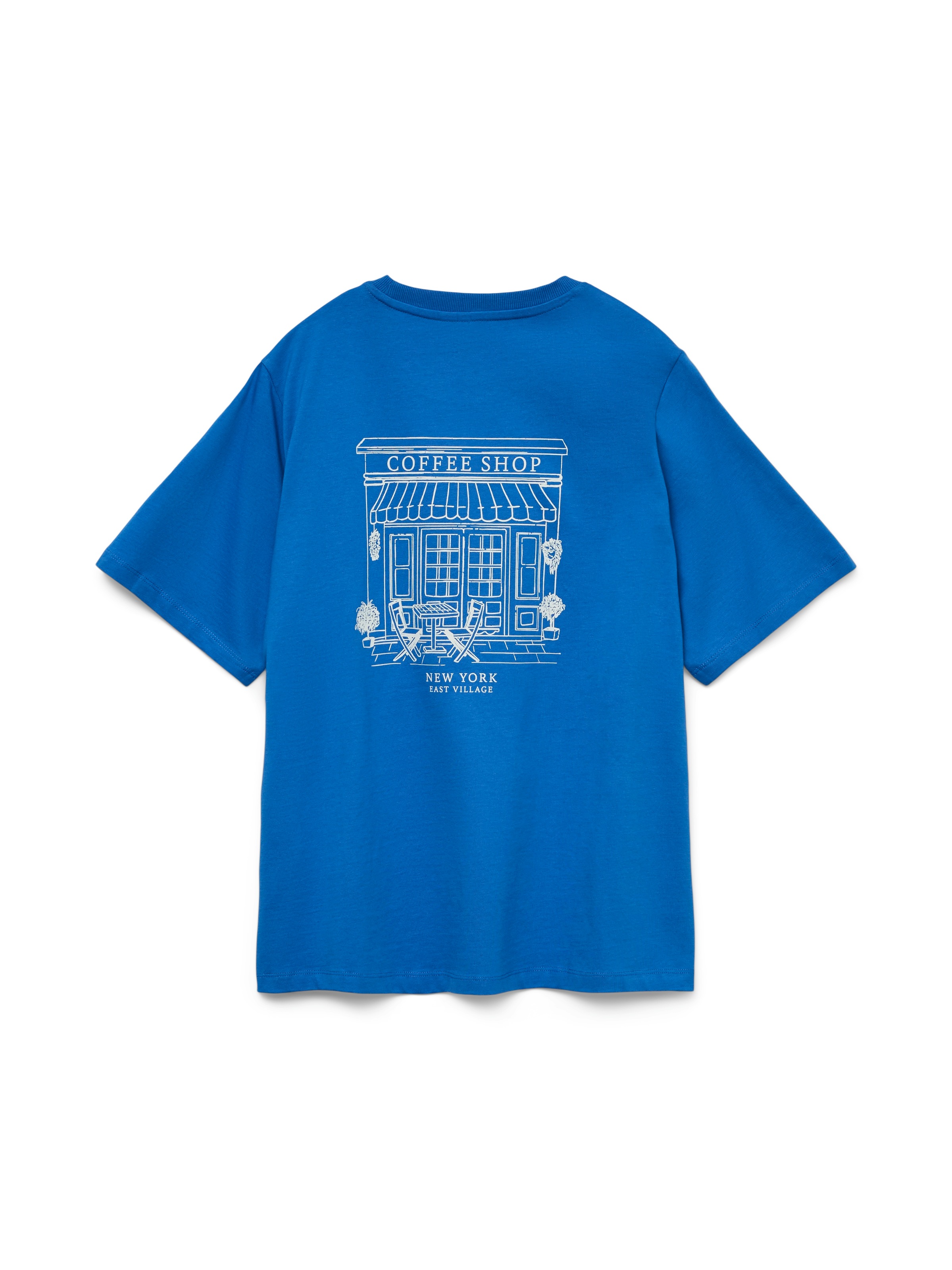 Vero Moda Kurzarmshirt "VMYVONNE CATY SS TOP BOX JRS" mit Rückenprint günstig online kaufen