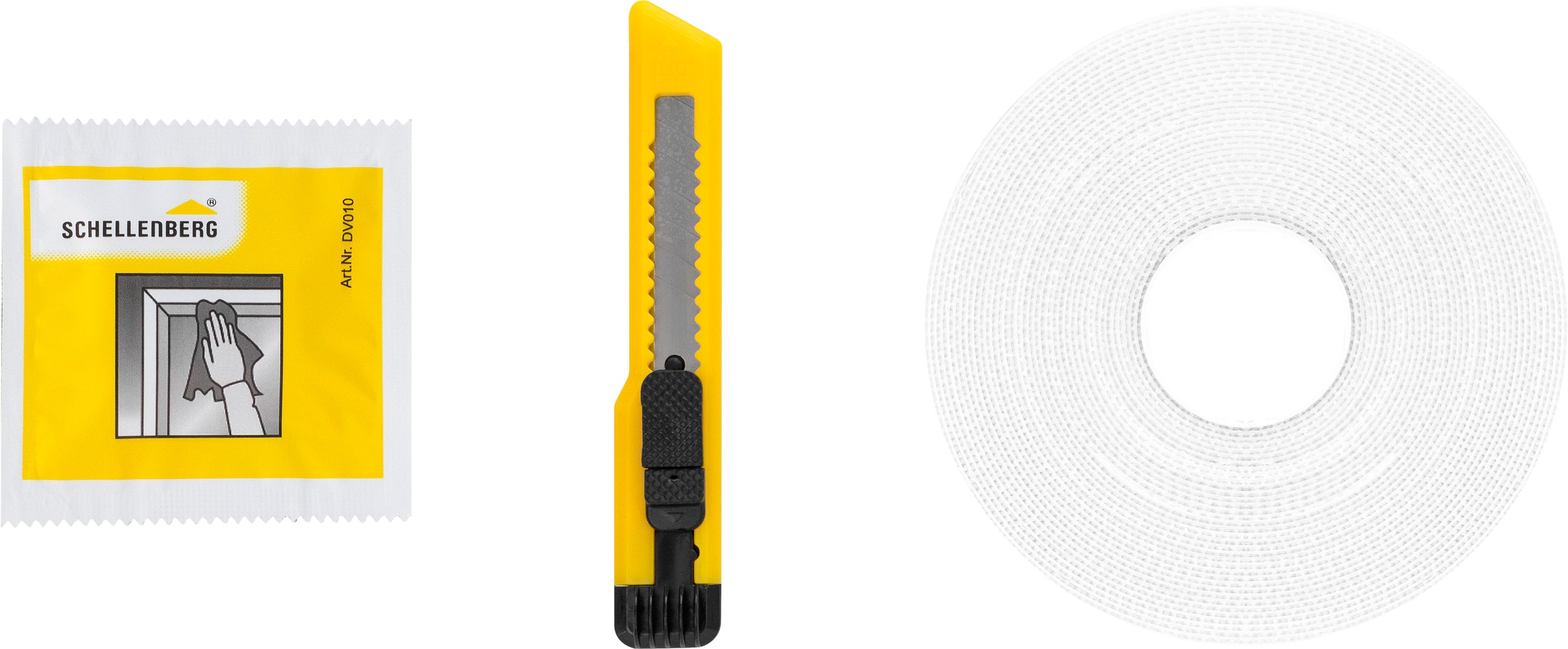 SCHELLENBERG Klett-Klebeband »Insektenschutzzubehör, Befestigungsband für Polyester-Fliegengitter« inkl. Montagezubehör, 5,6 m, in unterschiedlichen Sets erhältlich