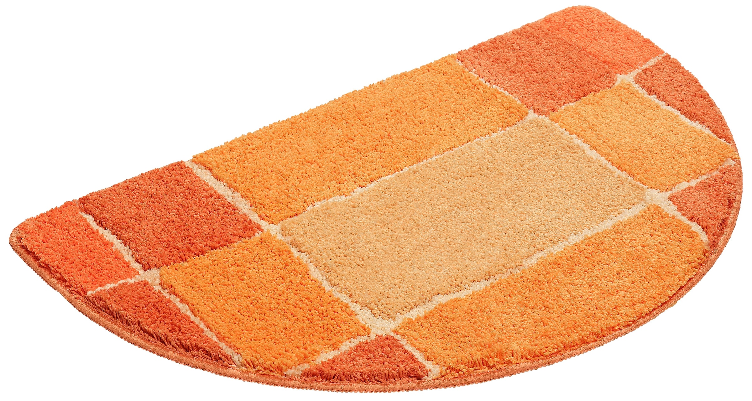 my home Badematte »Pia, Badvorleger, Badezimmer Teppich«, rutschhemmend beschichtet, strapazierfähig-fußbodenheizungsgeeignet-schnell trocknend, Badteppich, karierte Badematten, rechteckig, rund & als 3-tlg. Set