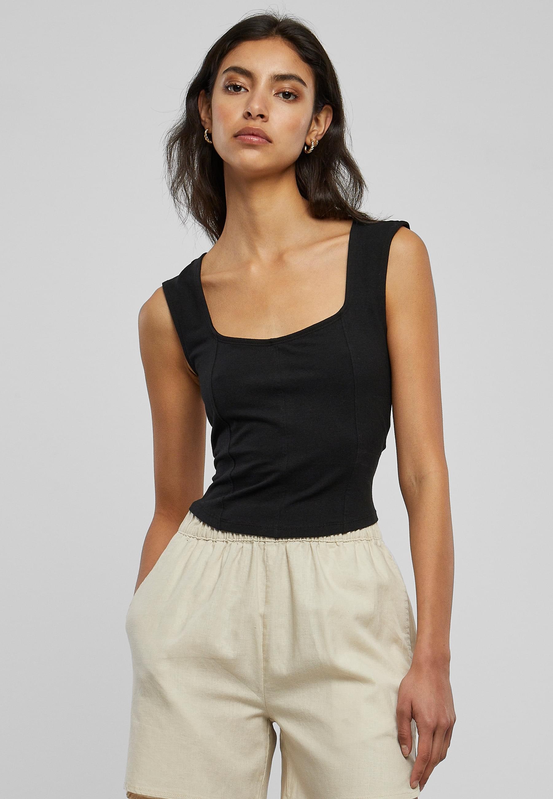 URBAN CLASSICS Muskelshirt »Urban Classics Damen Ladies Short Corsage Top«, (1 tlg.)